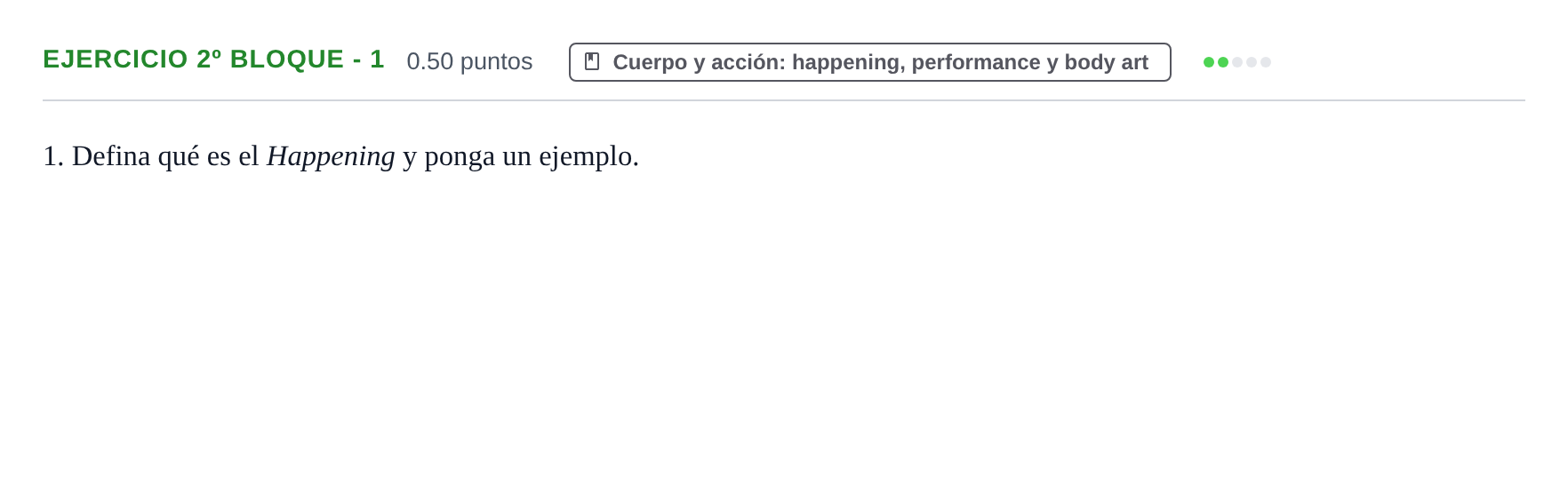 Enunciado: Ejercicio 2º Bloque - 1 · Movimientos Culturales y Artísticos PAU Castilla-La Mancha Ordinaria 2026