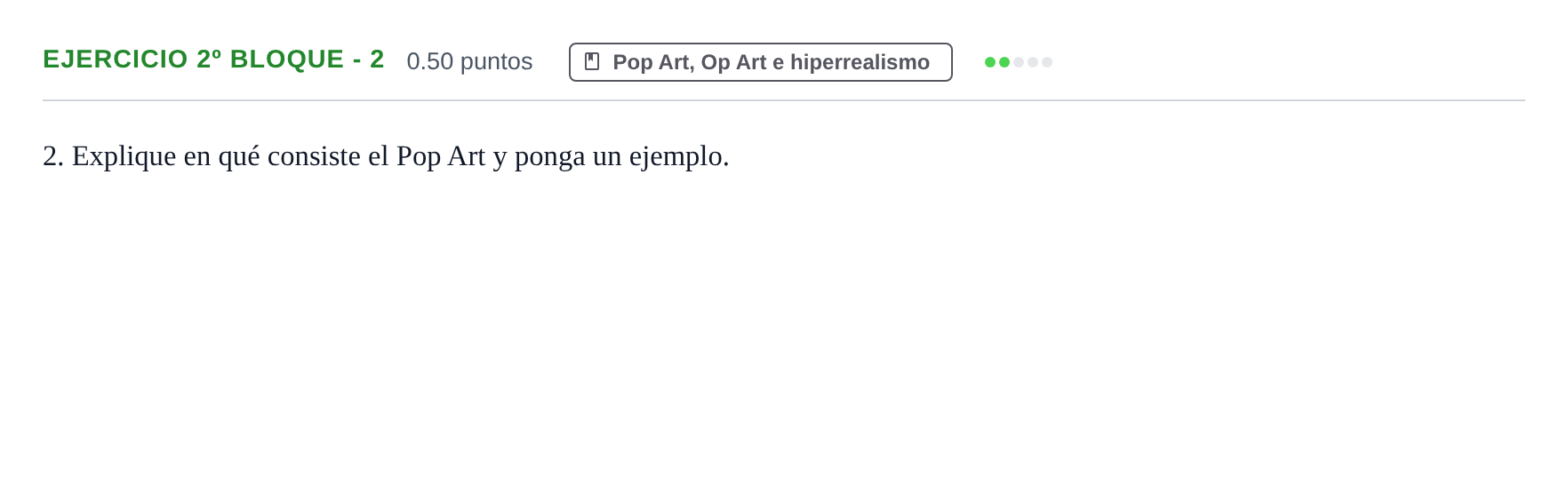 Enunciado: Ejercicio 2º Bloque - 2 · Movimientos Culturales y Artísticos PAU Castilla-La Mancha Ordinaria 2026