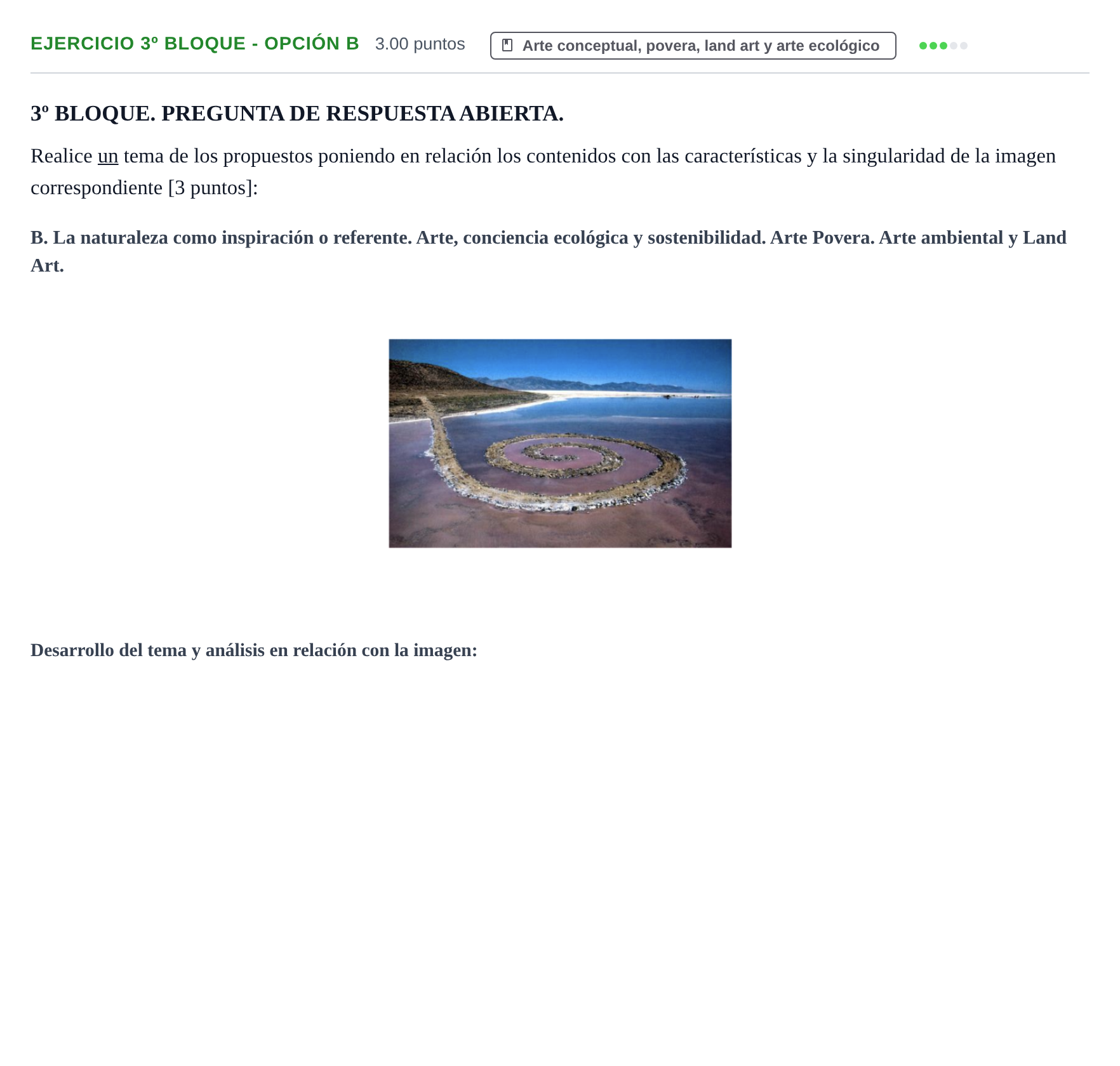Enunciado: Ejercicio 3º Bloque - Opción B · Movimientos Culturales y Artísticos PAU Castilla-La Mancha Ordinaria 2026
