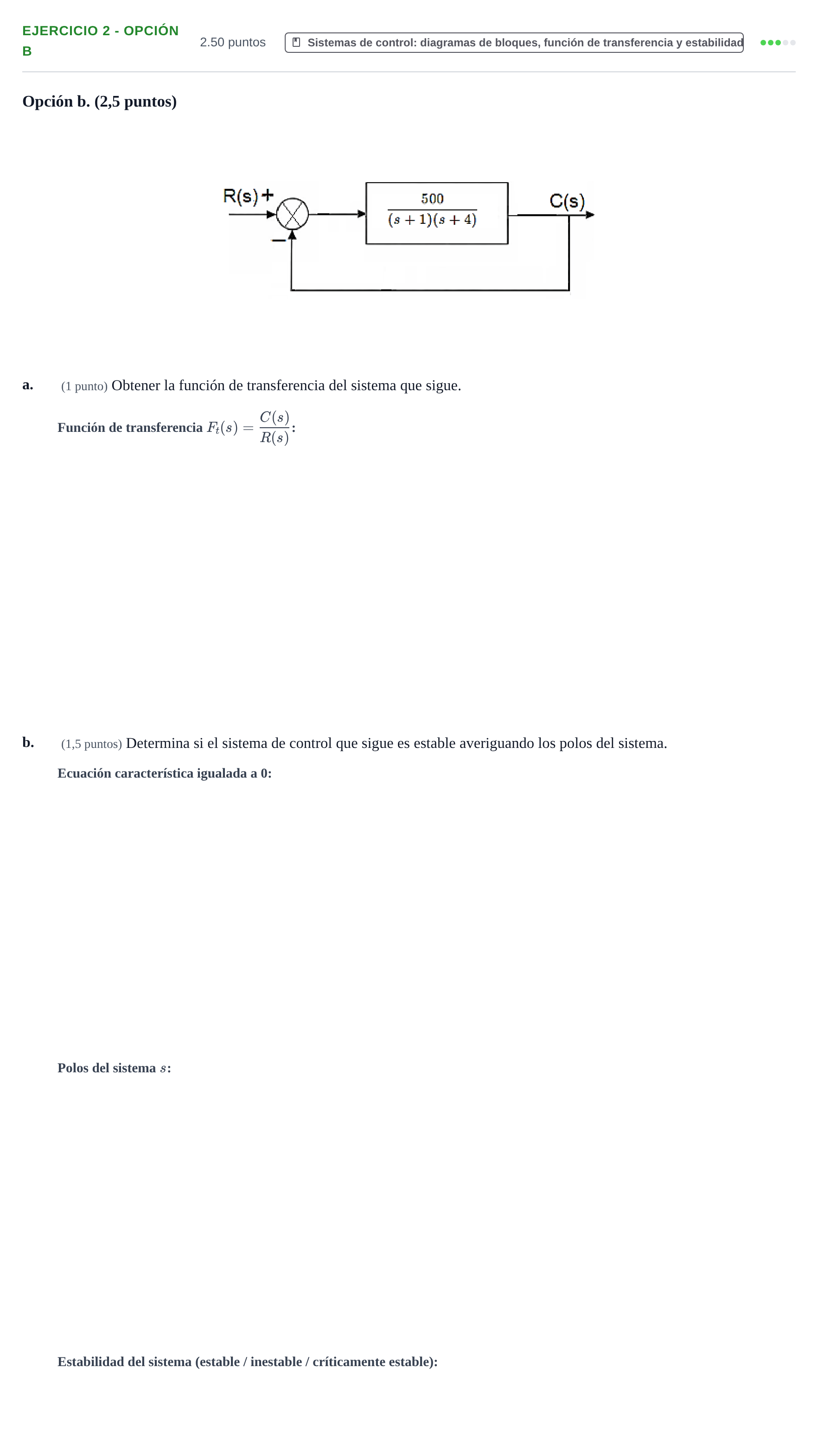 Enunciado: Ejercicio 2 - Opción b · Tecnología e Ingeniería II PAU Castilla-La Mancha Extraordinaria 2026