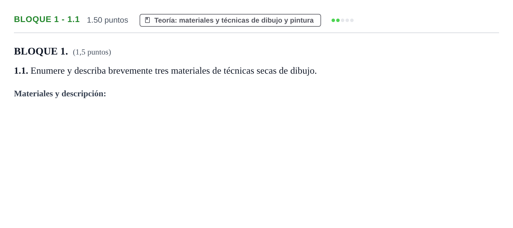 Enunciado: Bloque 1 - 1.1 · Técnicas de Expresión Gráfico-Plástica PAU Castilla-La Mancha Ordinaria 2026