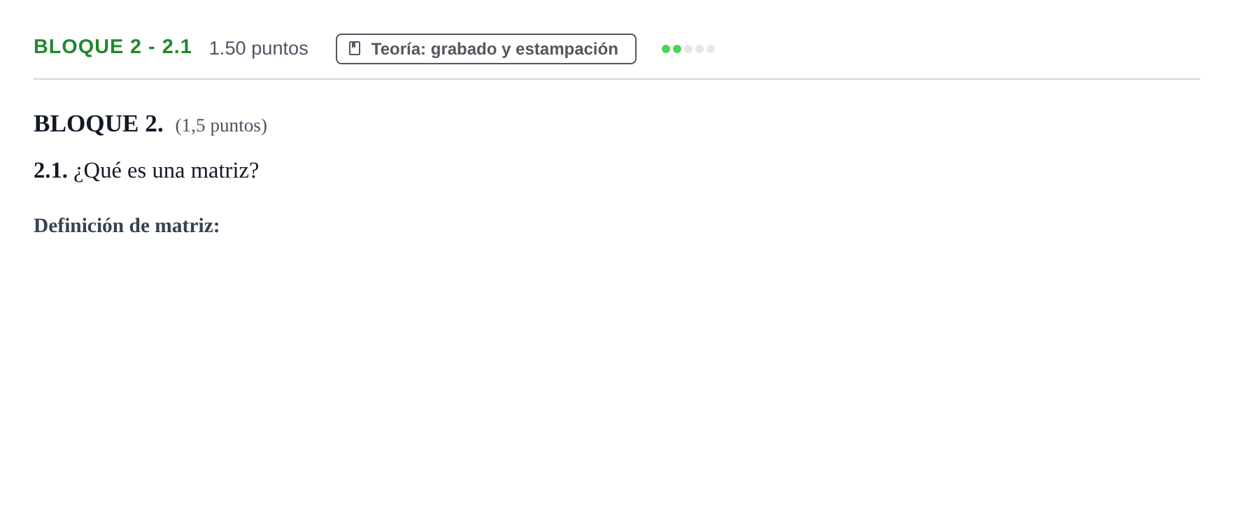 Enunciado: Bloque 2 - 2.1 · Técnicas de Expresión Gráfico-Plástica PAU Castilla-La Mancha Ordinaria 2026