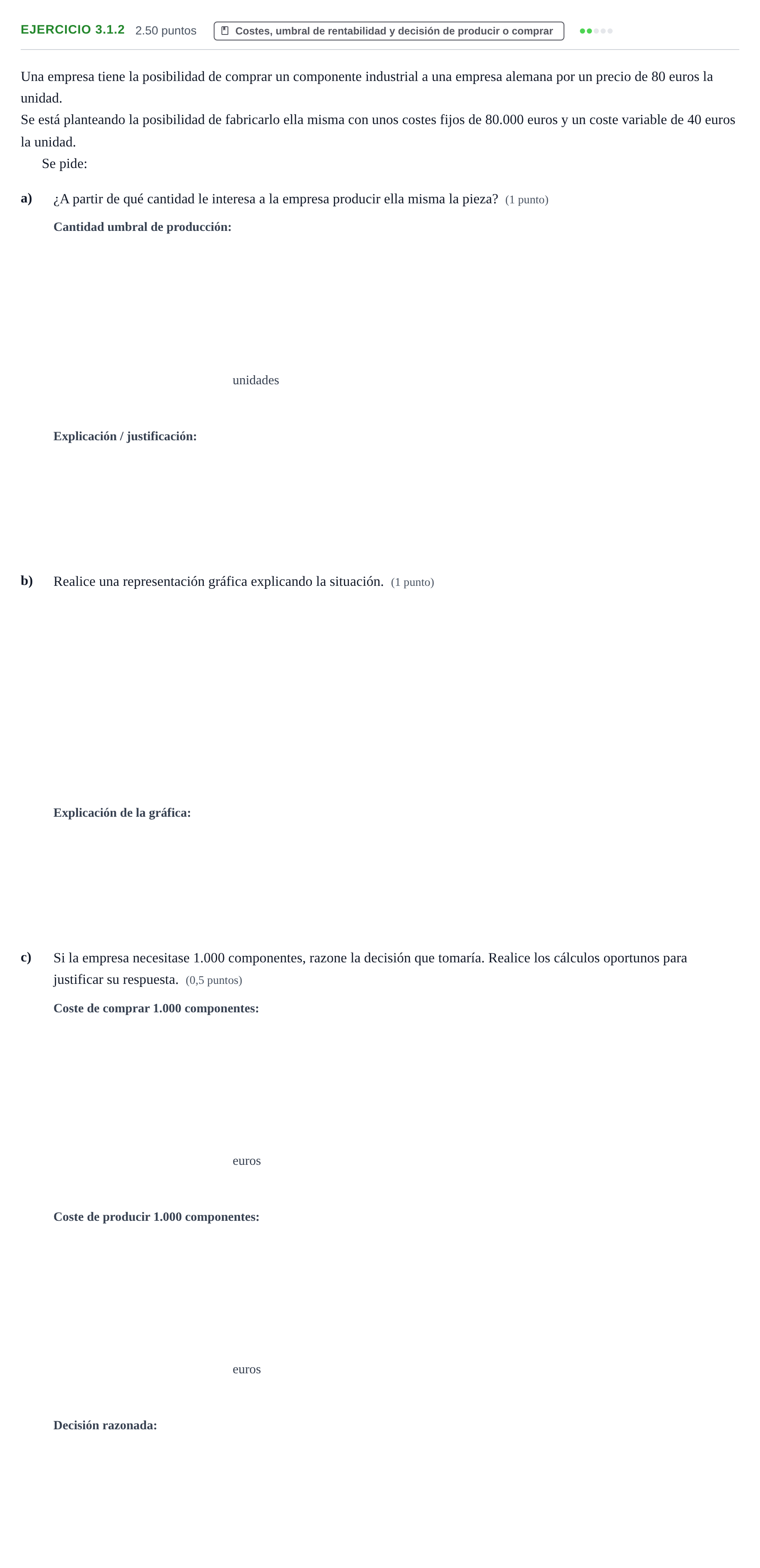 Enunciado: Ejercicio 3.1.2 · Empresa y Diseño de Modelos de Negocio PAU Castilla-La Mancha Extraordinaria 2025