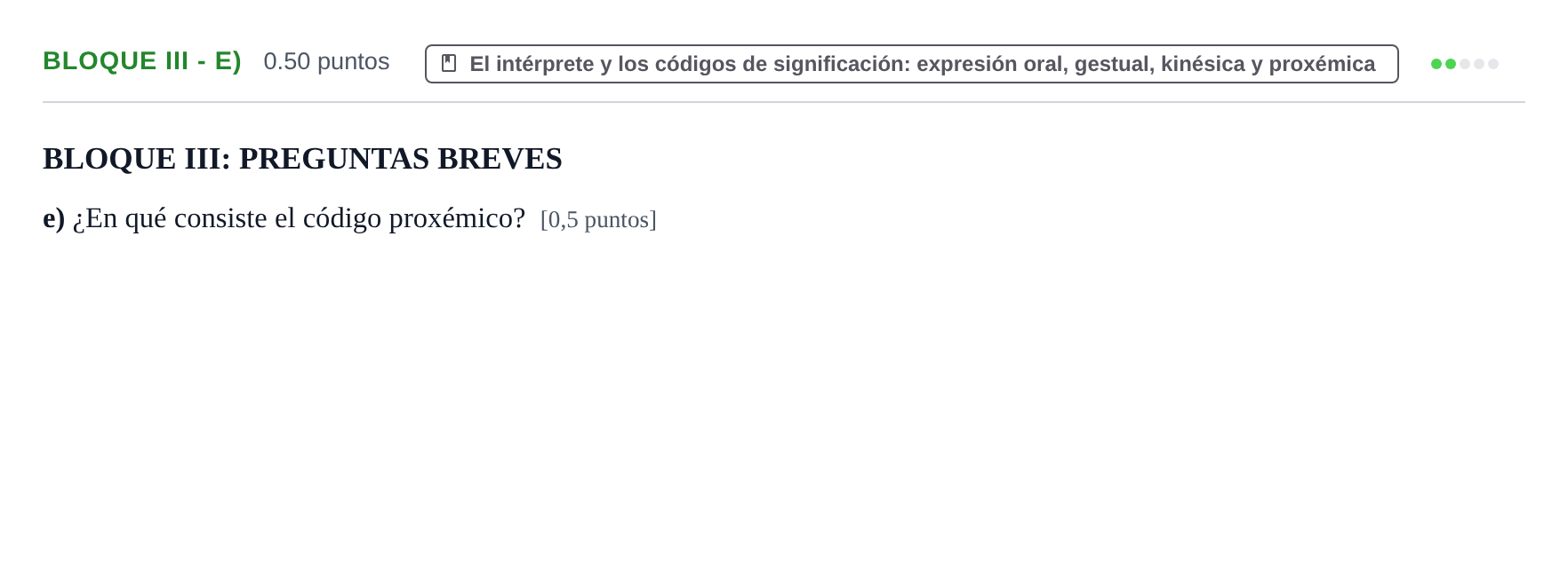 Enunciado: Bloque III - e) · Artes Escénicas PAU Castilla-La Mancha Ordinaria 2025