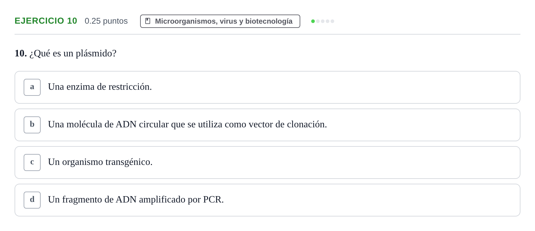 Enunciado: Problema 10 · Biología PAU Castilla-La Mancha Ordinaria 2025
