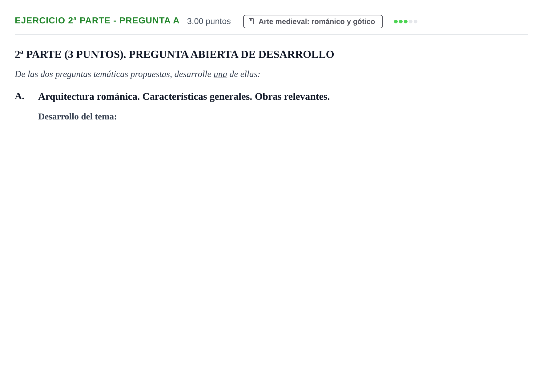 Enunciado: Ejercicio 2ª Parte - Pregunta A · Fundamentos Artísticos PAU Castilla-La Mancha Extraordinaria 2025