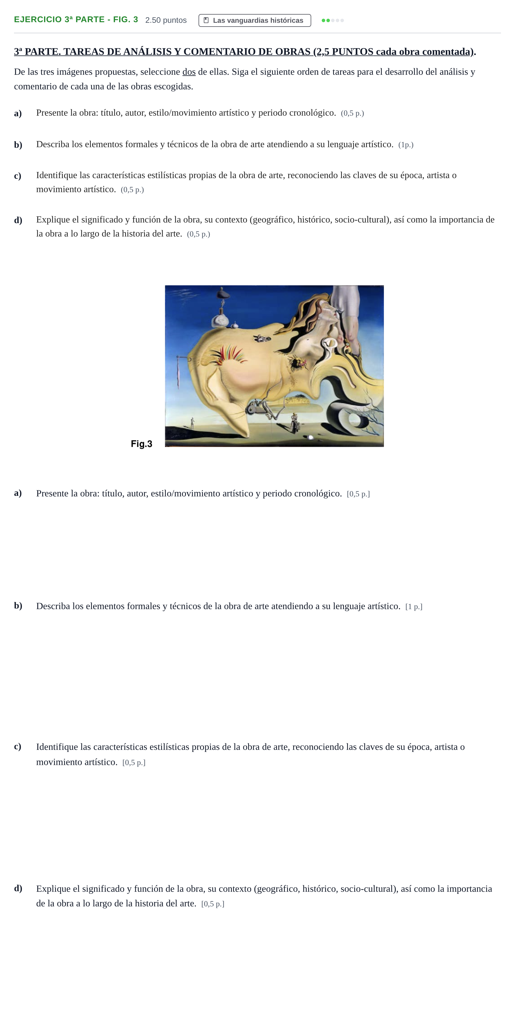 Enunciado: Ejercicio 3ª Parte - Fig. 3 · Fundamentos Artísticos PAU Castilla-La Mancha Extraordinaria 2025