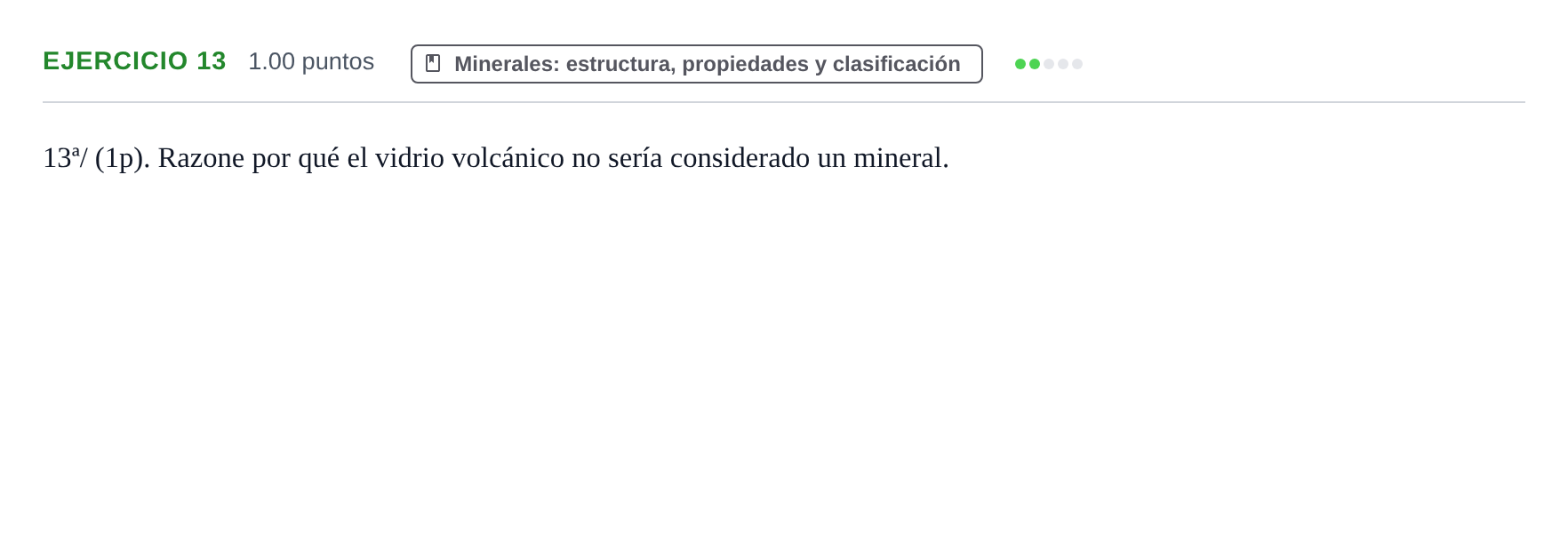 Enunciado: Problema 13 · Geología y Ciencias Ambientales PAU Castilla-La Mancha Extraordinaria 2025