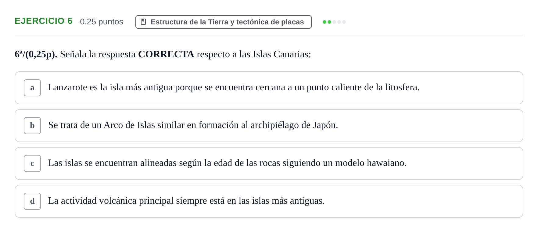 Enunciado: Problema 6 · Geología y Ciencias Ambientales PAU Castilla-La Mancha Extraordinaria 2025