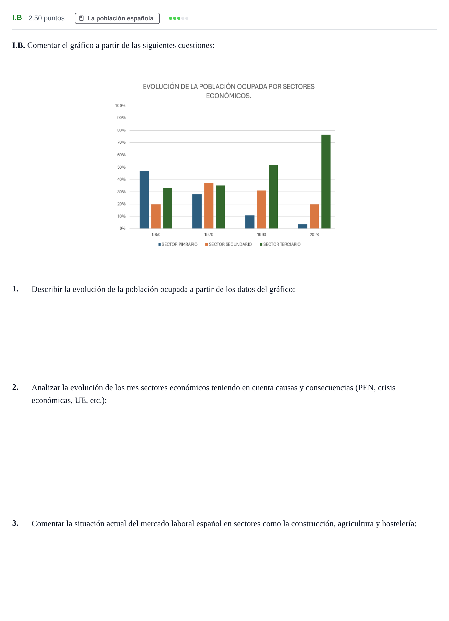 Enunciado: Ejercicio I.B · Geografía PAU Castilla-La Mancha Ordinaria 2025