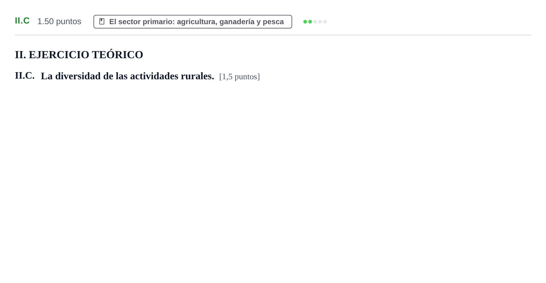 Enunciado: Ejercicio II.C · Geografía PAU Castilla-La Mancha Ordinaria 2025