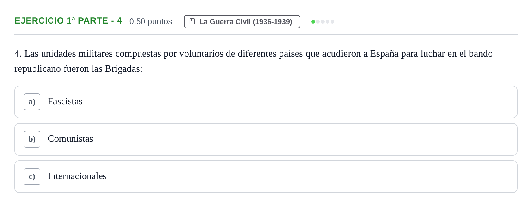 Enunciado: Ejercicio 1ª Parte - 4 · Historia de España PAU Castilla-La Mancha Extraordinaria 2025