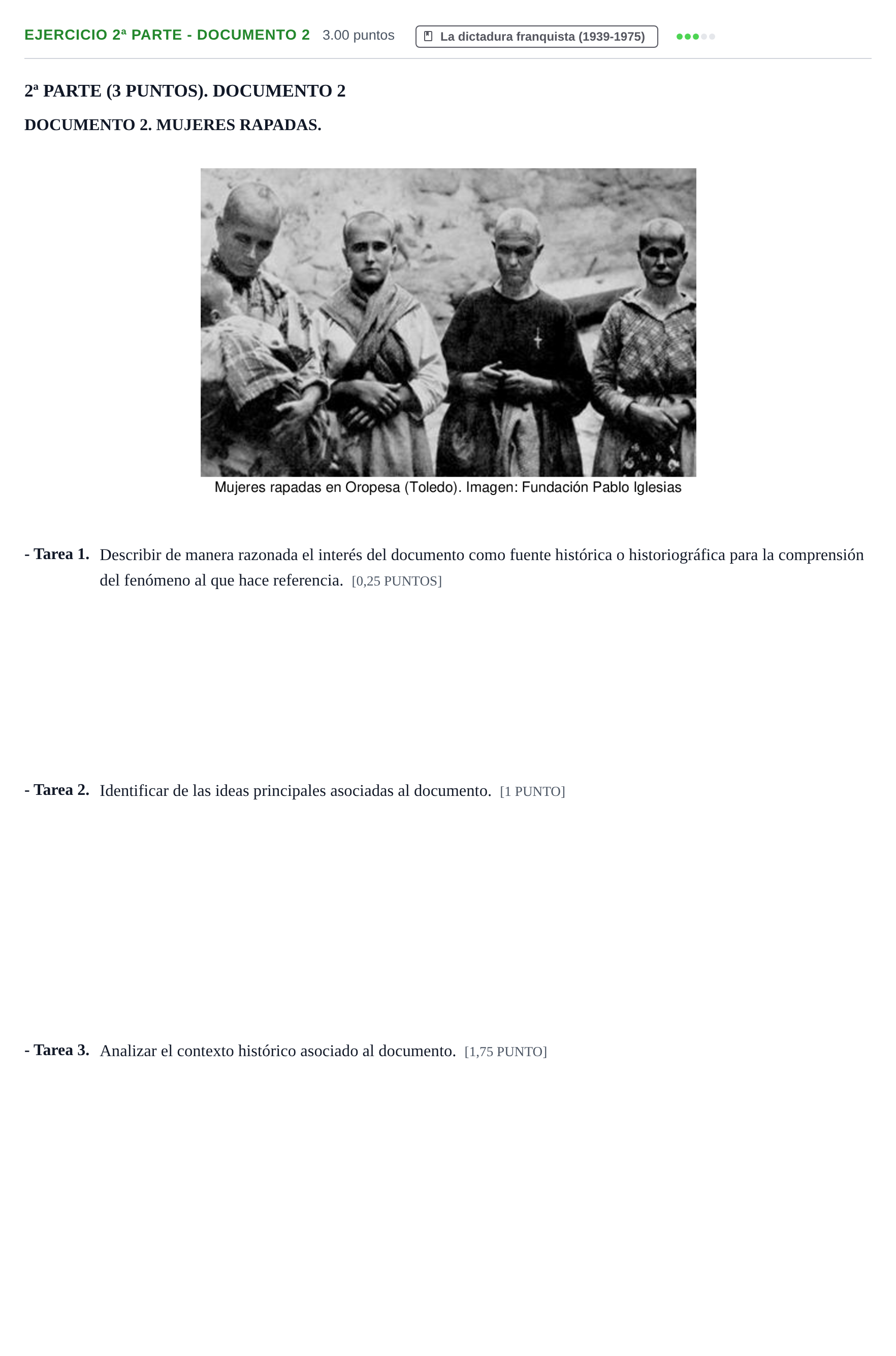 Enunciado: Ejercicio 2ª Parte - Documento 2 · Historia de España PAU Castilla-La Mancha Extraordinaria 2025