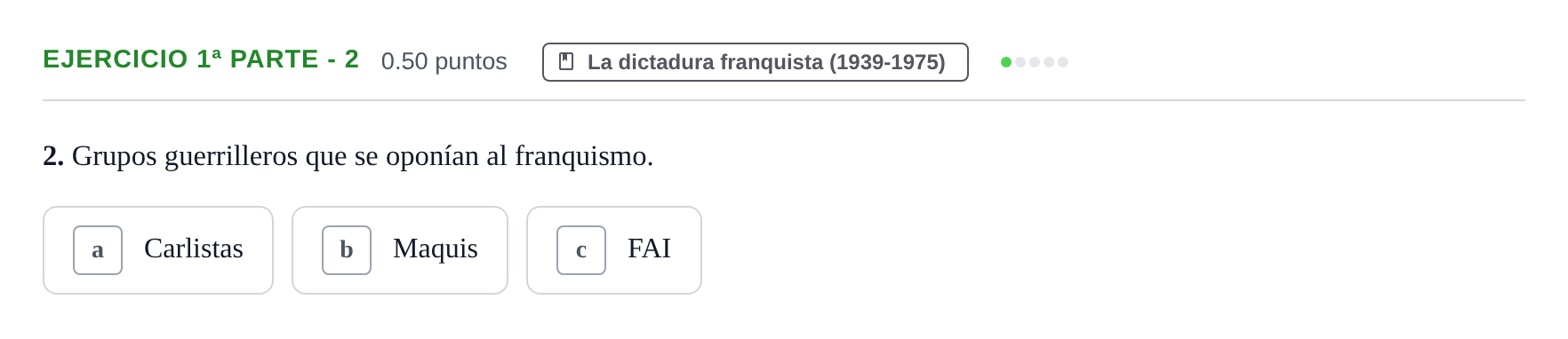 Enunciado: Ejercicio 1ª Parte - 2 · Historia de España PAU Castilla-La Mancha Ordinaria 2025