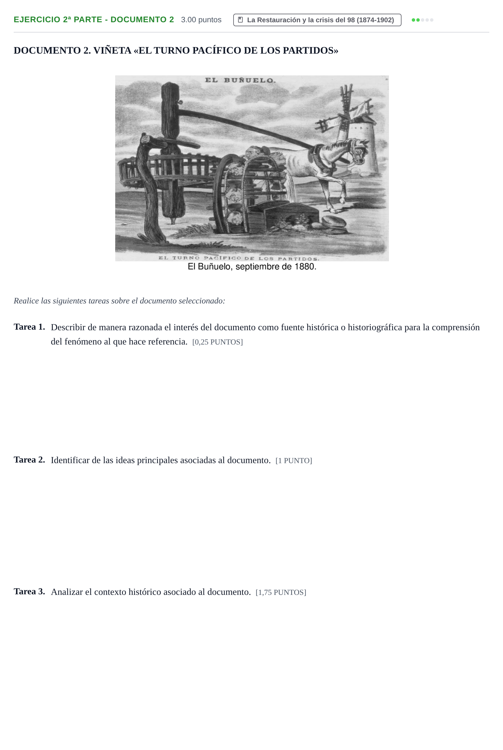 Enunciado: Ejercicio 2ª Parte - Documento 2 · Historia de España PAU Castilla-La Mancha Ordinaria 2025