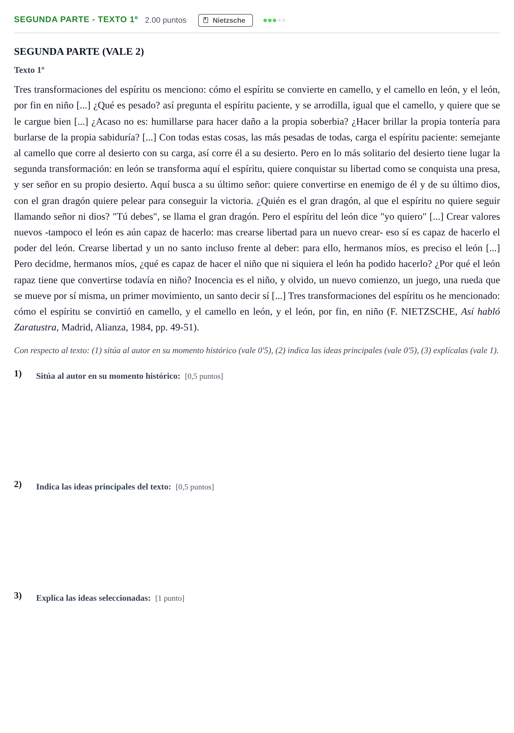 Enunciado: Ejercicio Segunda parte - Texto 1º · Historia de la Filosofía PAU Castilla-La Mancha Ordinaria 2025