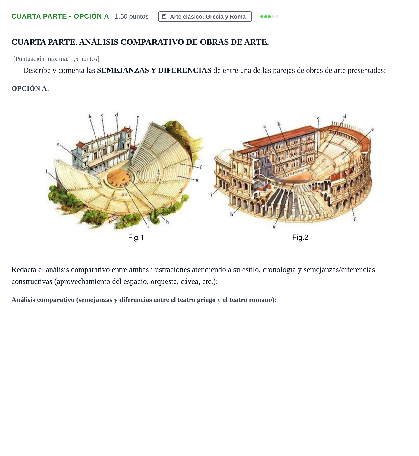 Enunciado: Ejercicio Cuarta parte - Opción A · Historia del Arte PAU Castilla-La Mancha Extraordinaria 2025