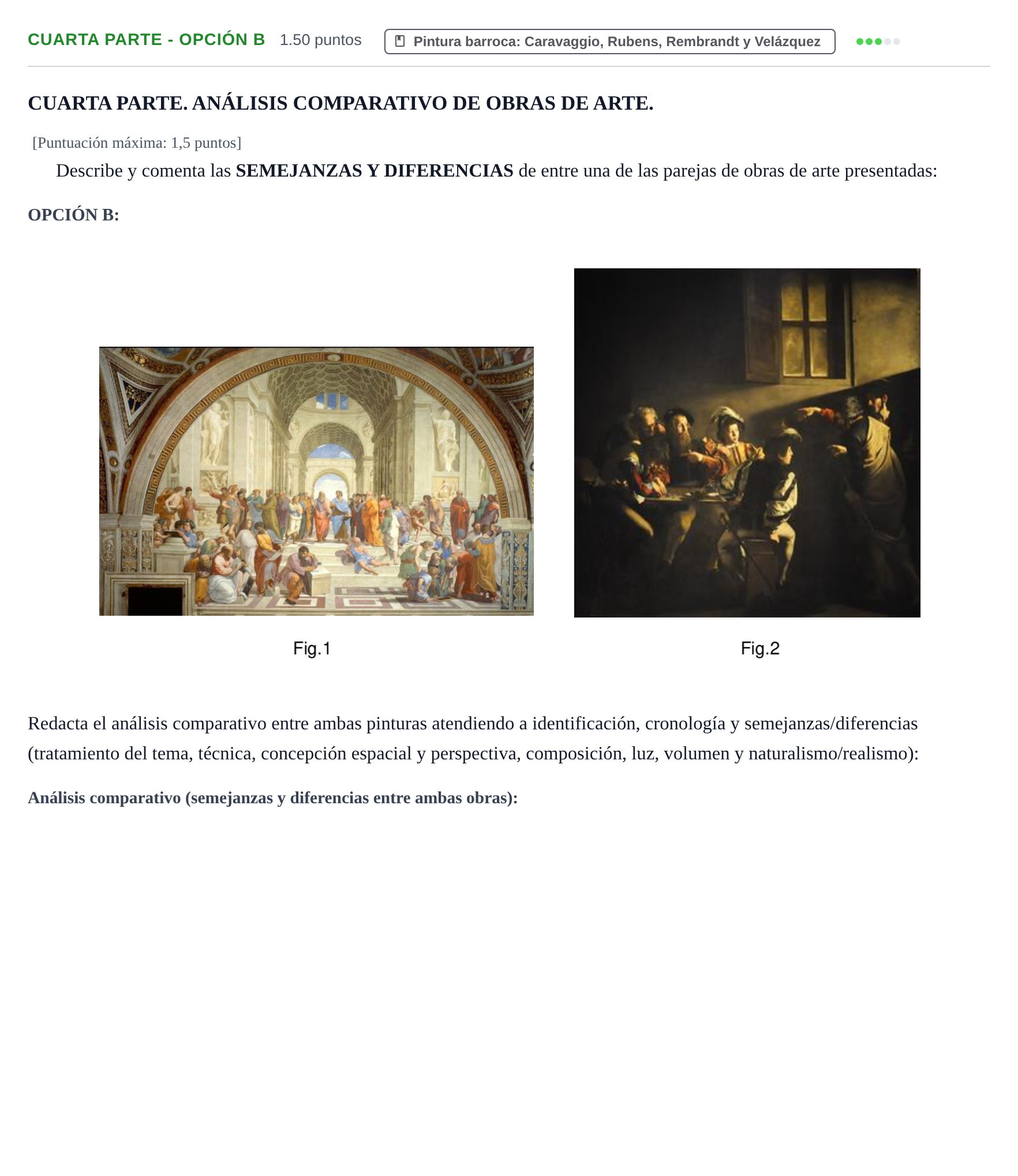 Enunciado: Ejercicio Cuarta parte - Opción B · Historia del Arte PAU Castilla-La Mancha Extraordinaria 2025