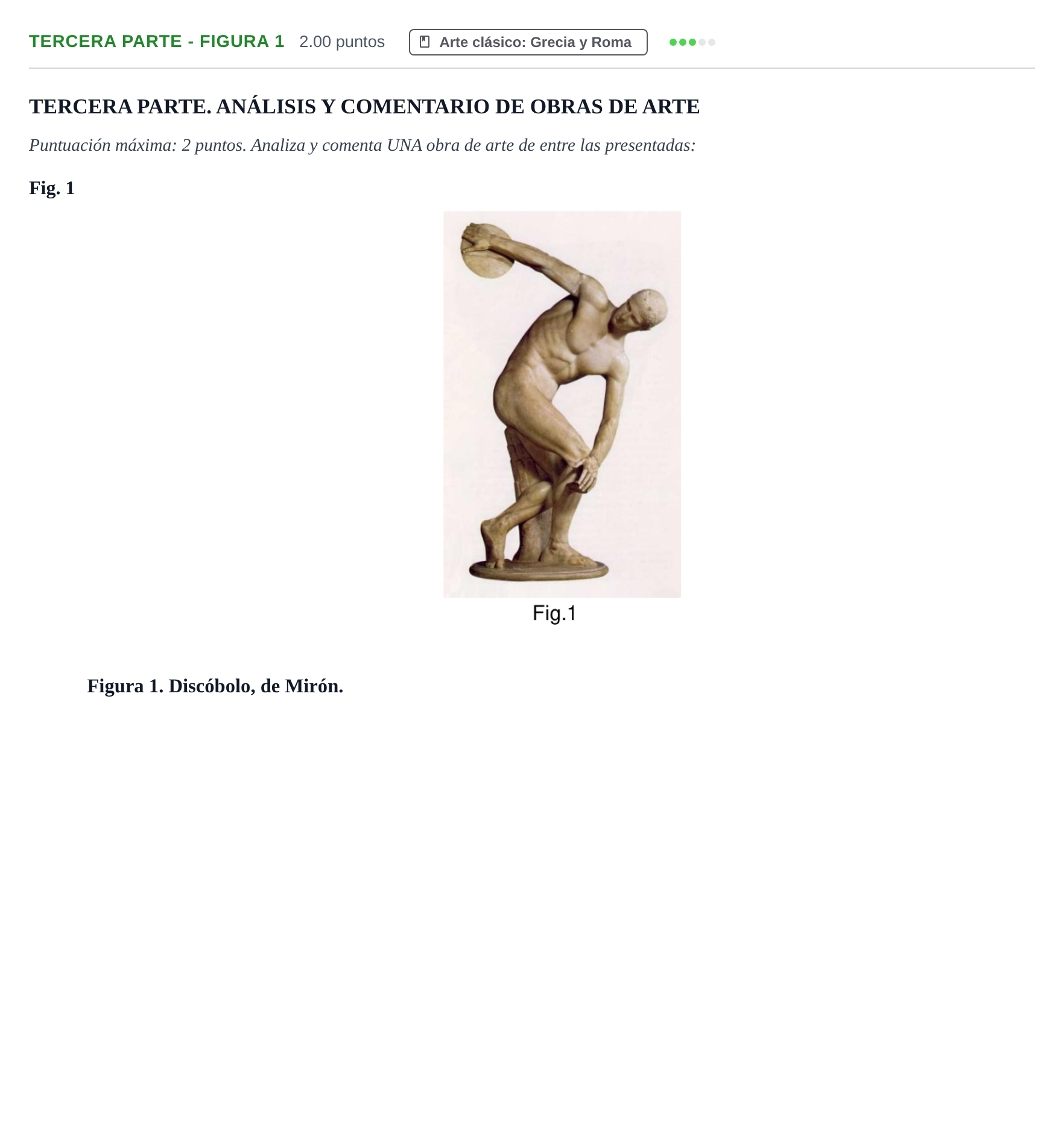 Enunciado: Ejercicio Tercera parte - Figura 1 · Historia del Arte PAU Castilla-La Mancha Extraordinaria 2025