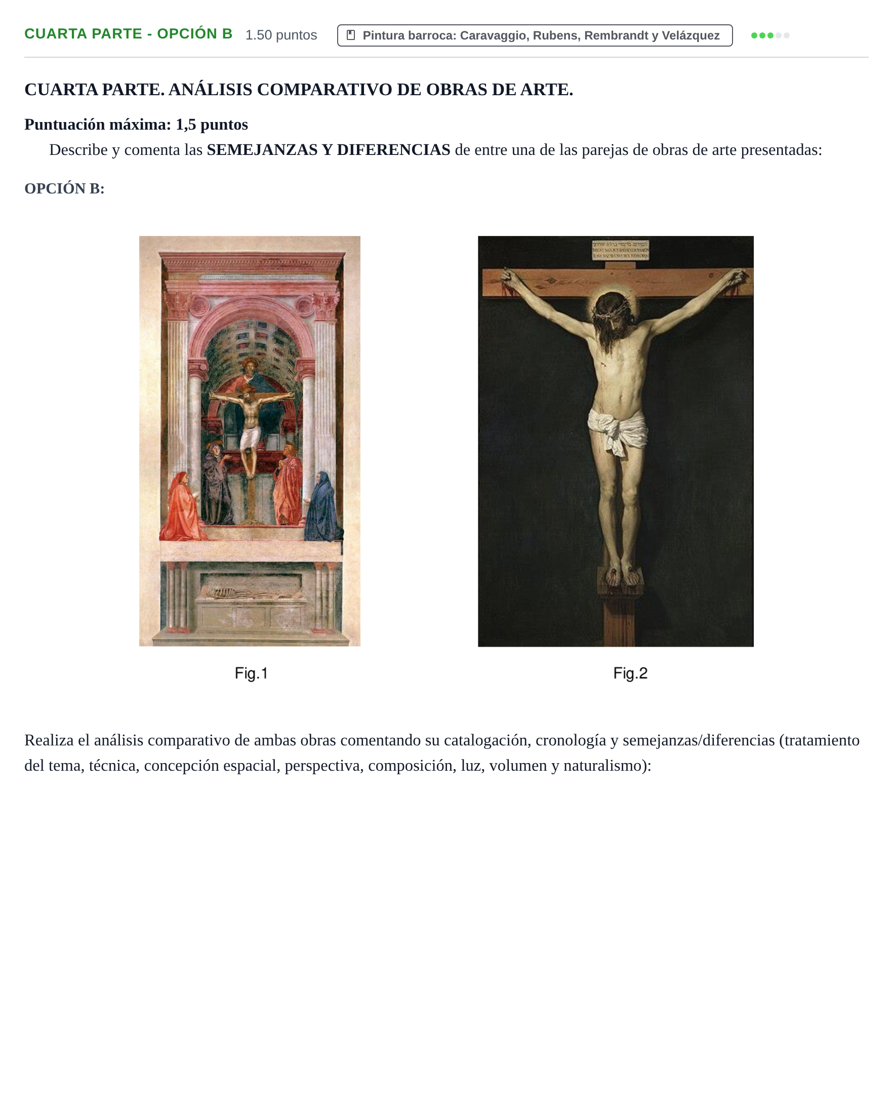 Enunciado: Ejercicio Cuarta Parte - Opción B · Historia del Arte PAU Castilla-La Mancha Ordinaria 2025