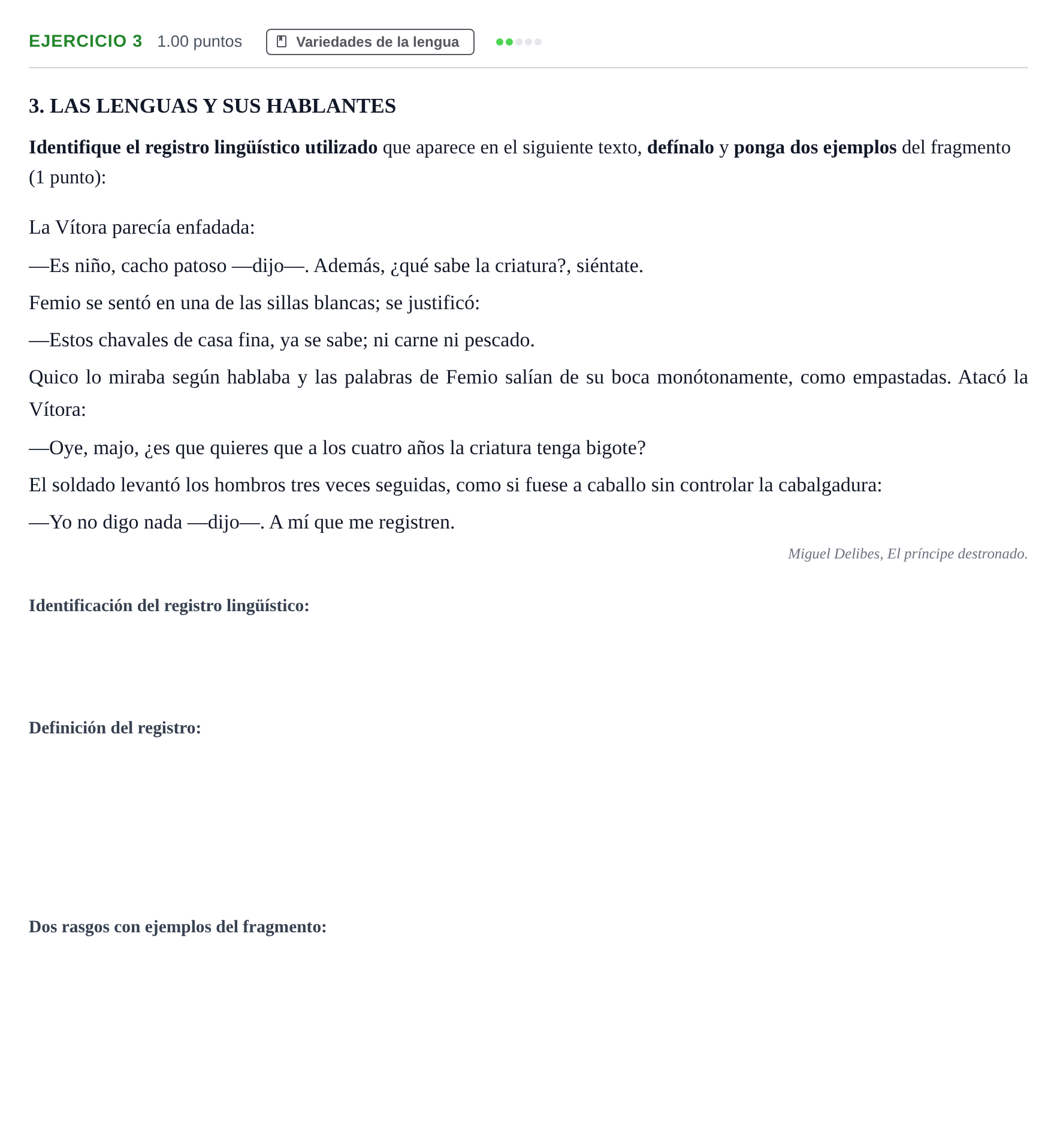 Enunciado: Problema 3 · Lengua Castellana y Literatura II PAU Castilla-La Mancha Ordinaria 2025