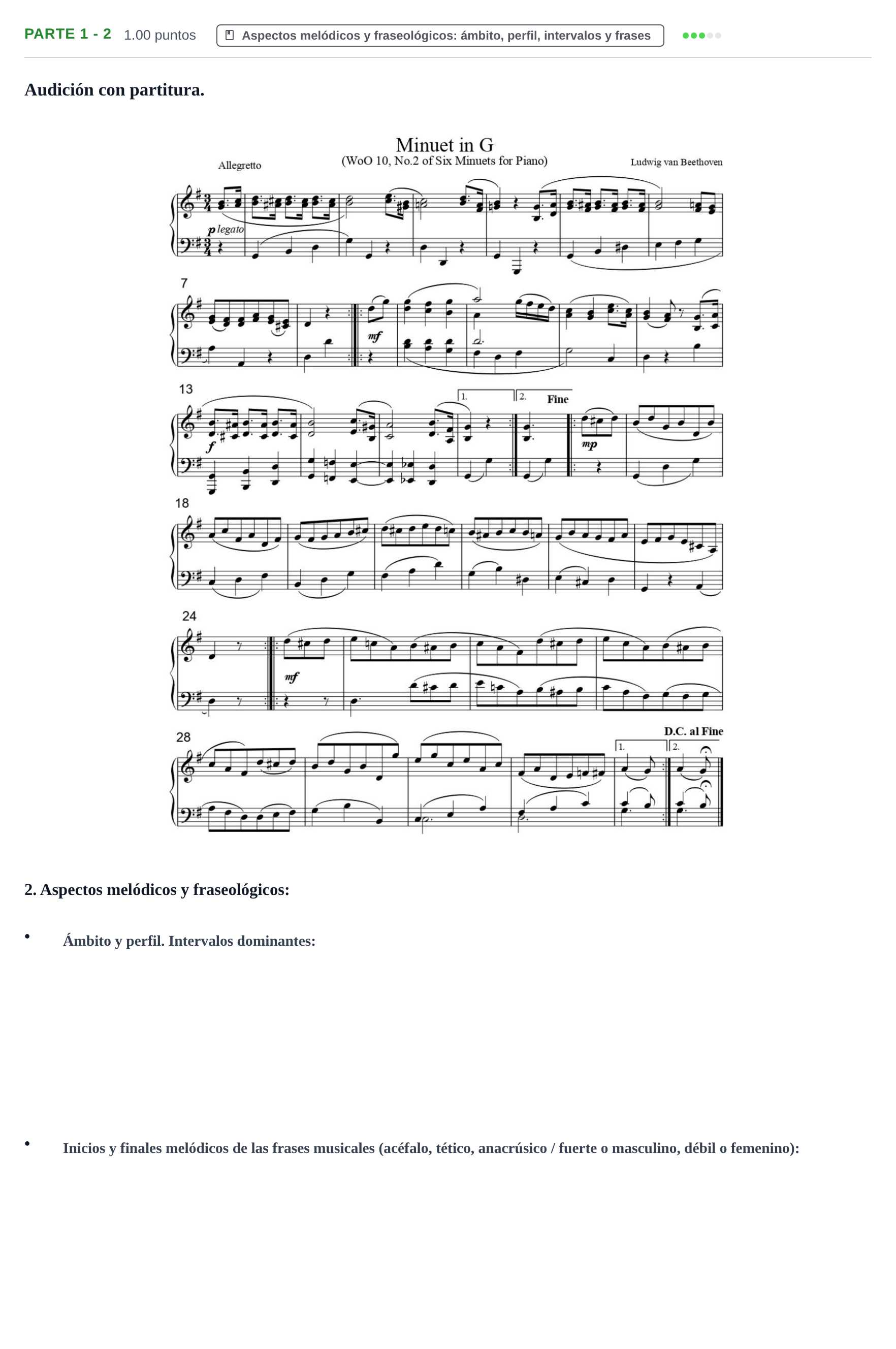 Enunciado: Ejercicio Parte 1 - 2 · Análisis Musical II PAU Castilla-La Mancha Extraordinaria 2025