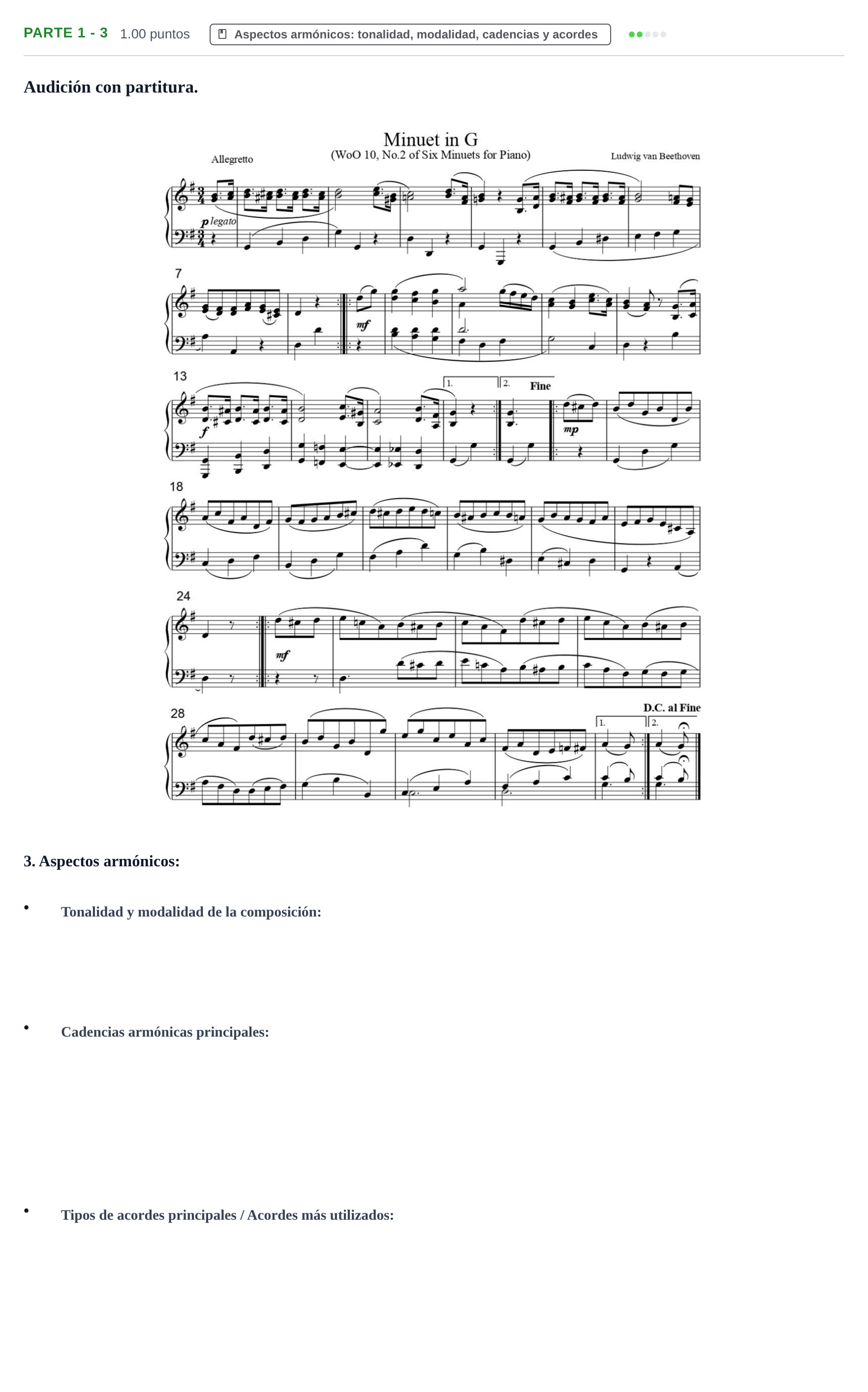 Enunciado: Ejercicio Parte 1 - 3 · Análisis Musical II PAU Castilla-La Mancha Extraordinaria 2025