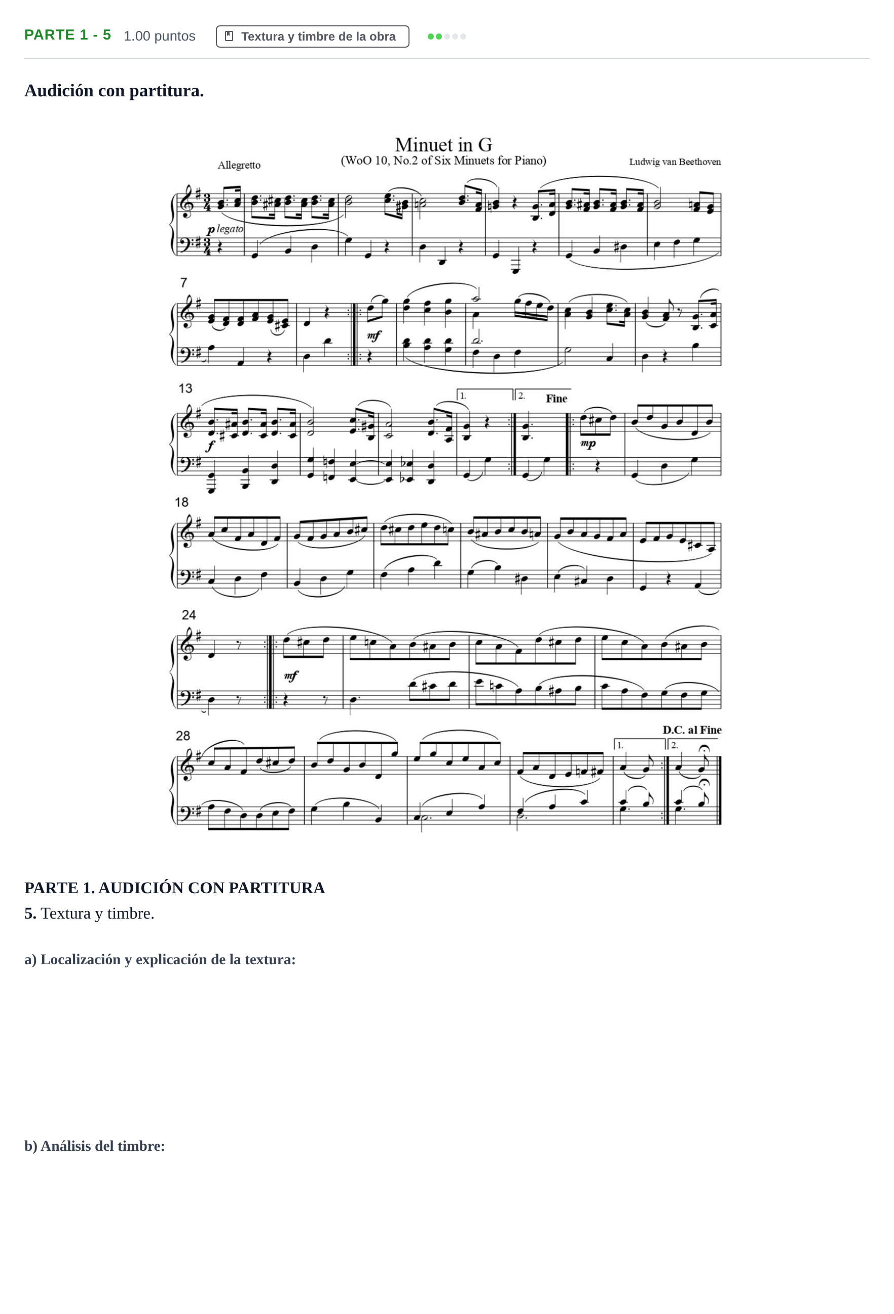 Enunciado: Ejercicio Parte 1 - 5 · Análisis Musical II PAU Castilla-La Mancha Extraordinaria 2025
