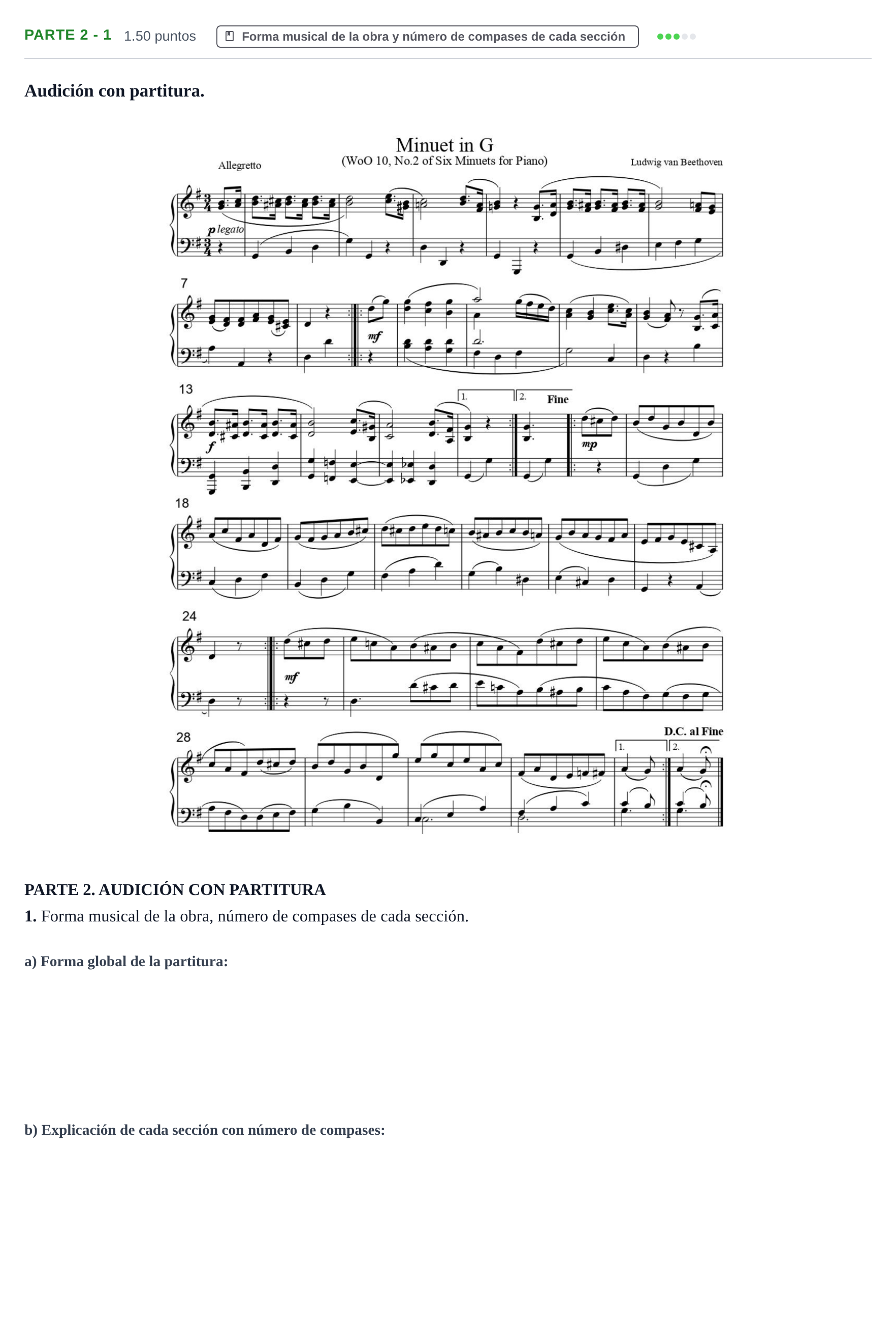 Enunciado: Ejercicio Parte 2 - 1 · Análisis Musical II PAU Castilla-La Mancha Extraordinaria 2025