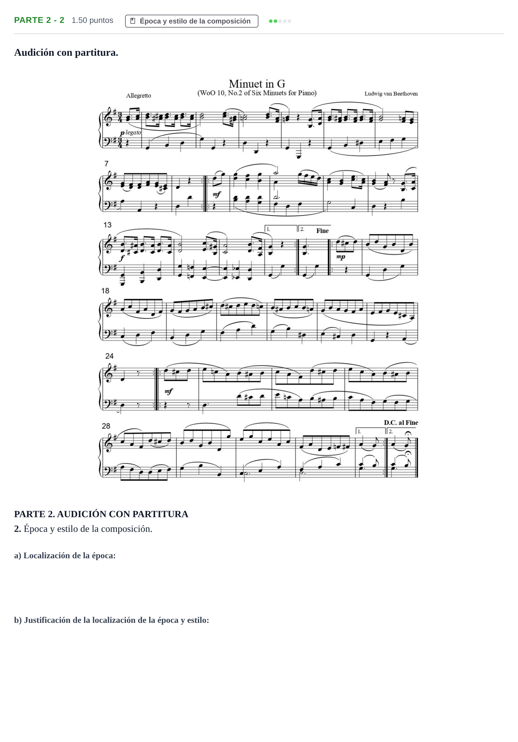 Enunciado: Ejercicio Parte 2 - 2 · Análisis Musical II PAU Castilla-La Mancha Extraordinaria 2025