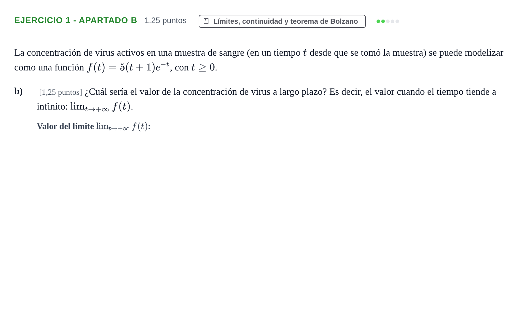 Enunciado: Ejercicio 1 - Apartado b · Matemáticas II PAU Castilla-La Mancha Ordinaria 2025