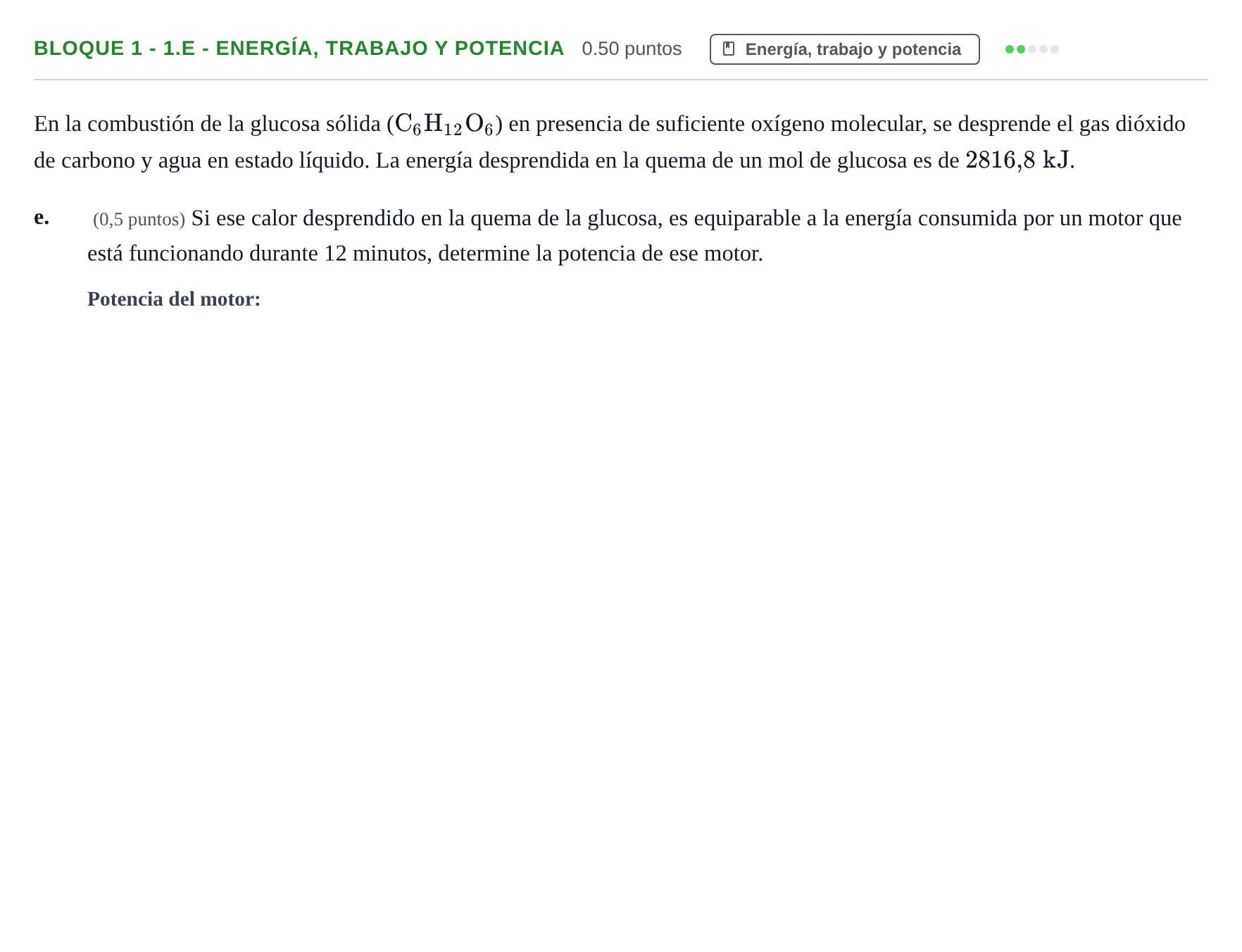 Enunciado: Bloque 1 - 1.e - Energía, trabajo y potencia · Ciencias Generales PAU Castilla-La Mancha Extraordinaria 2025