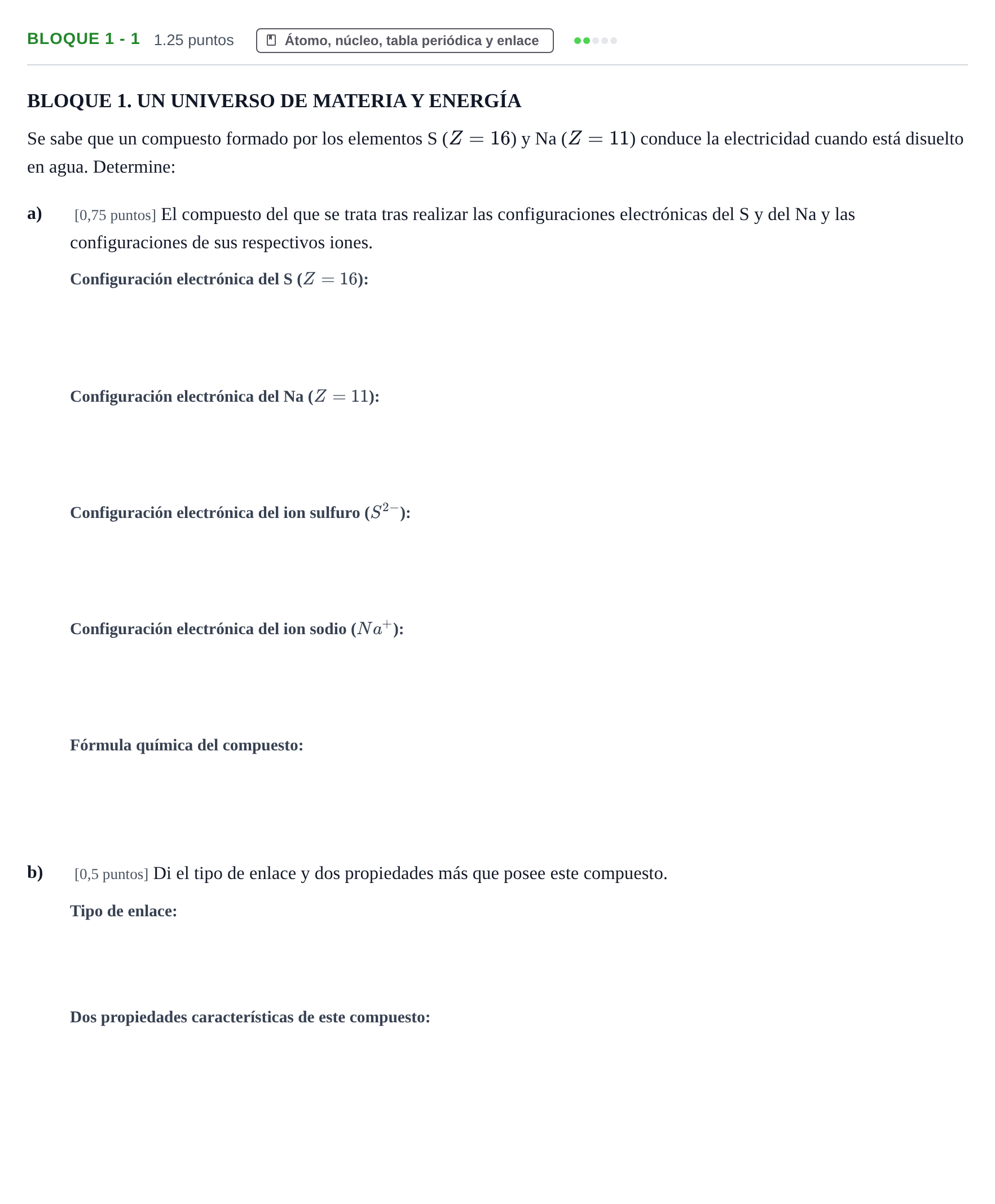 Enunciado: Bloque 1 - 1 · Ciencias Generales PAU Castilla-La Mancha Ordinaria 2025