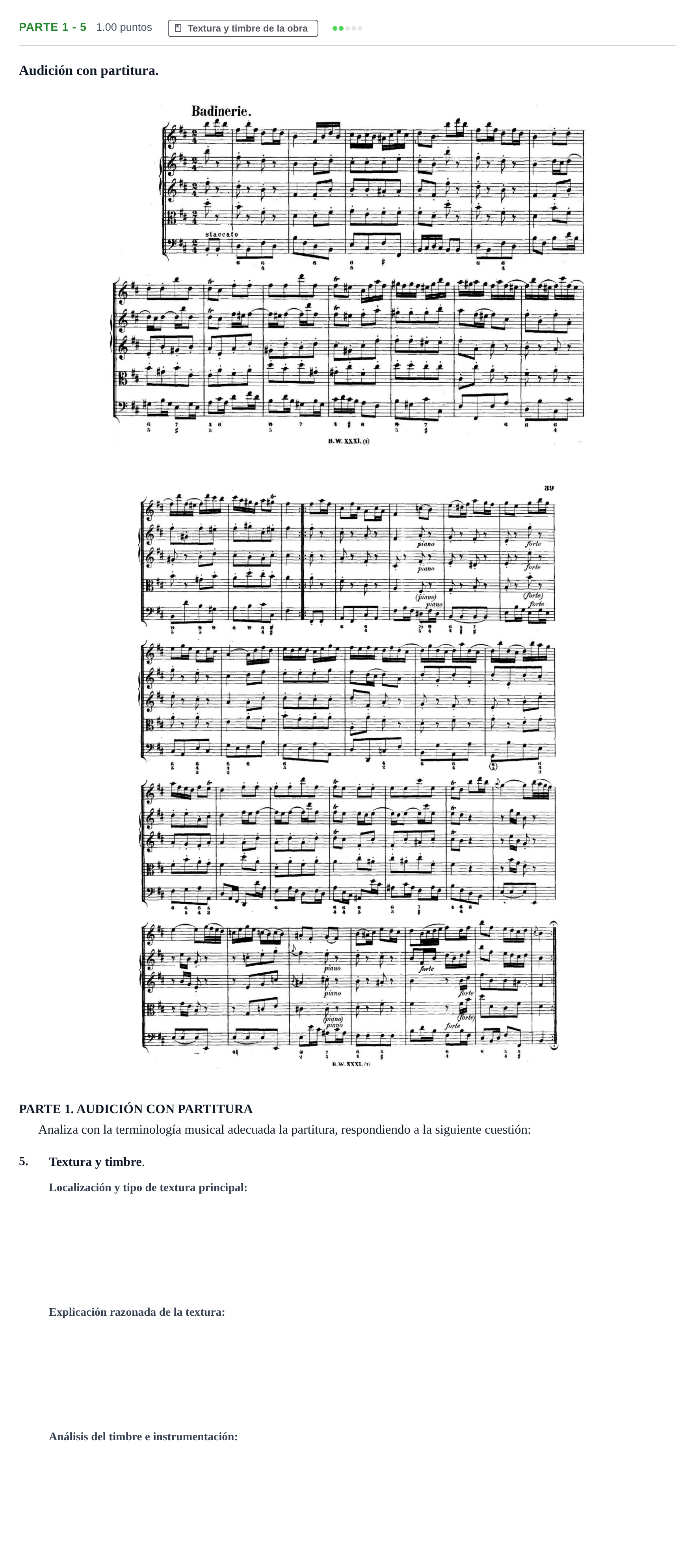 Enunciado: Ejercicio Parte 1 - 5 · Análisis Musical II PAU Castilla-La Mancha Ordinaria 2025