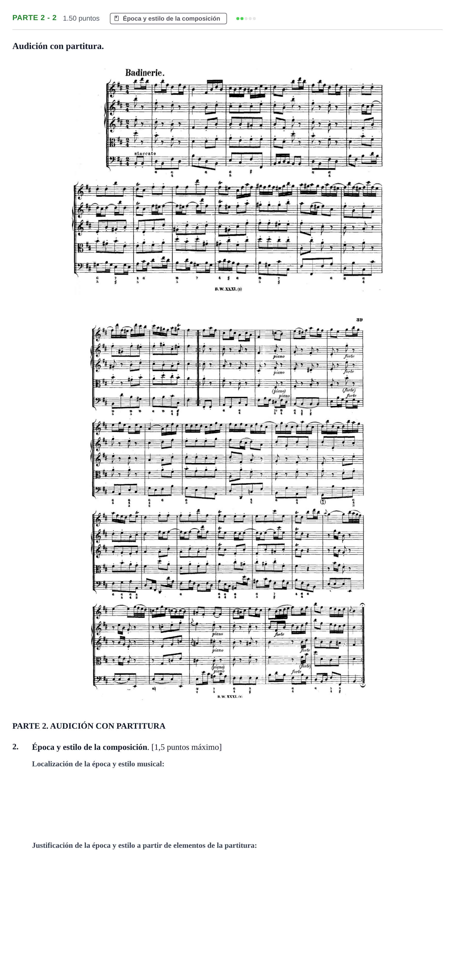Enunciado: Ejercicio Parte 2 - 2 · Análisis Musical II PAU Castilla-La Mancha Ordinaria 2025