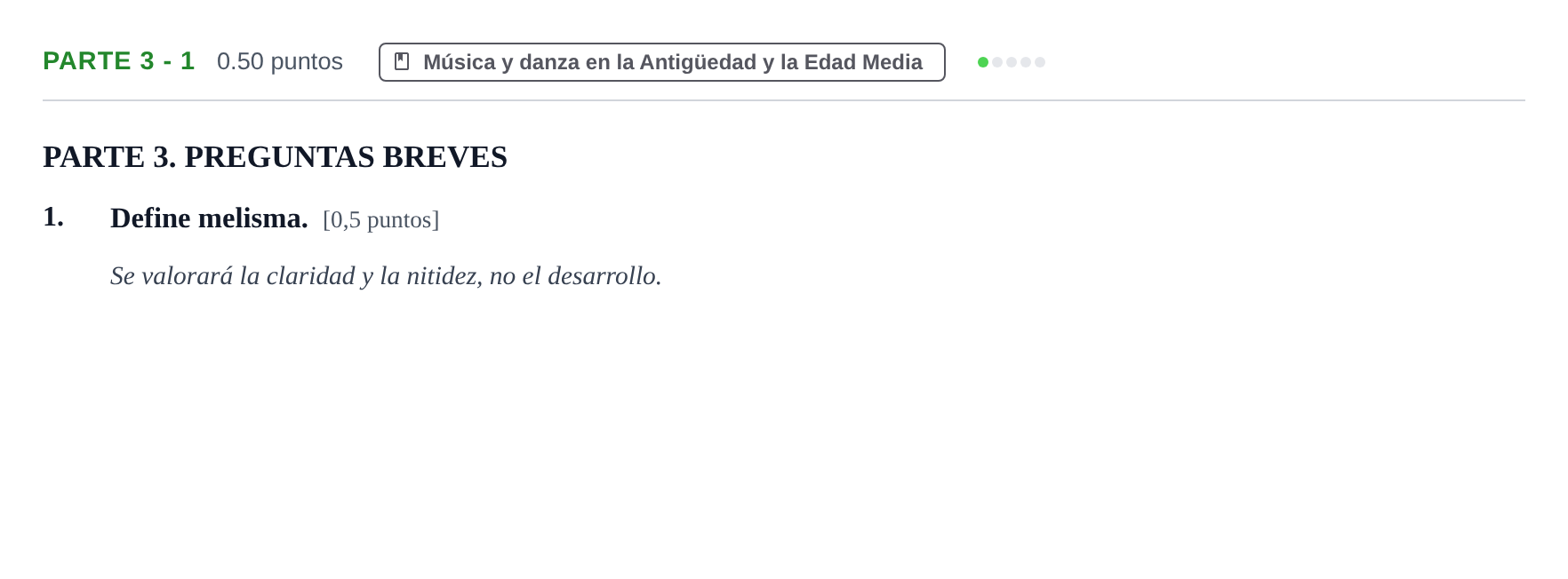 Enunciado: Ejercicio Parte 3 - 1 · Historia de la Música y de la Danza PAU Castilla-La Mancha Ordinaria 2025