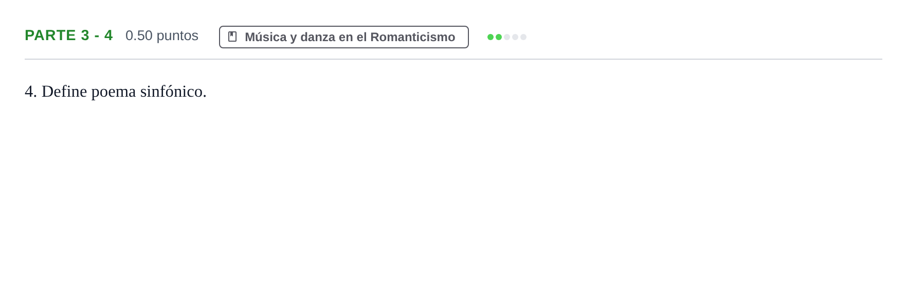Enunciado: Ejercicio Parte 3 - 4 · Historia de la Música y de la Danza PAU Castilla-La Mancha Ordinaria 2025