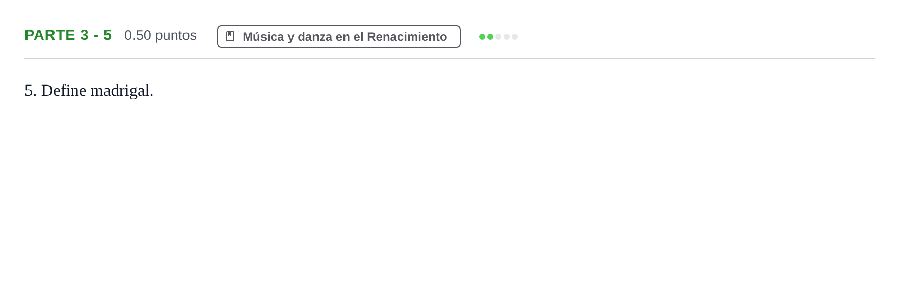 Enunciado: Ejercicio Parte 3 - 5 · Historia de la Música y de la Danza PAU Castilla-La Mancha Ordinaria 2025