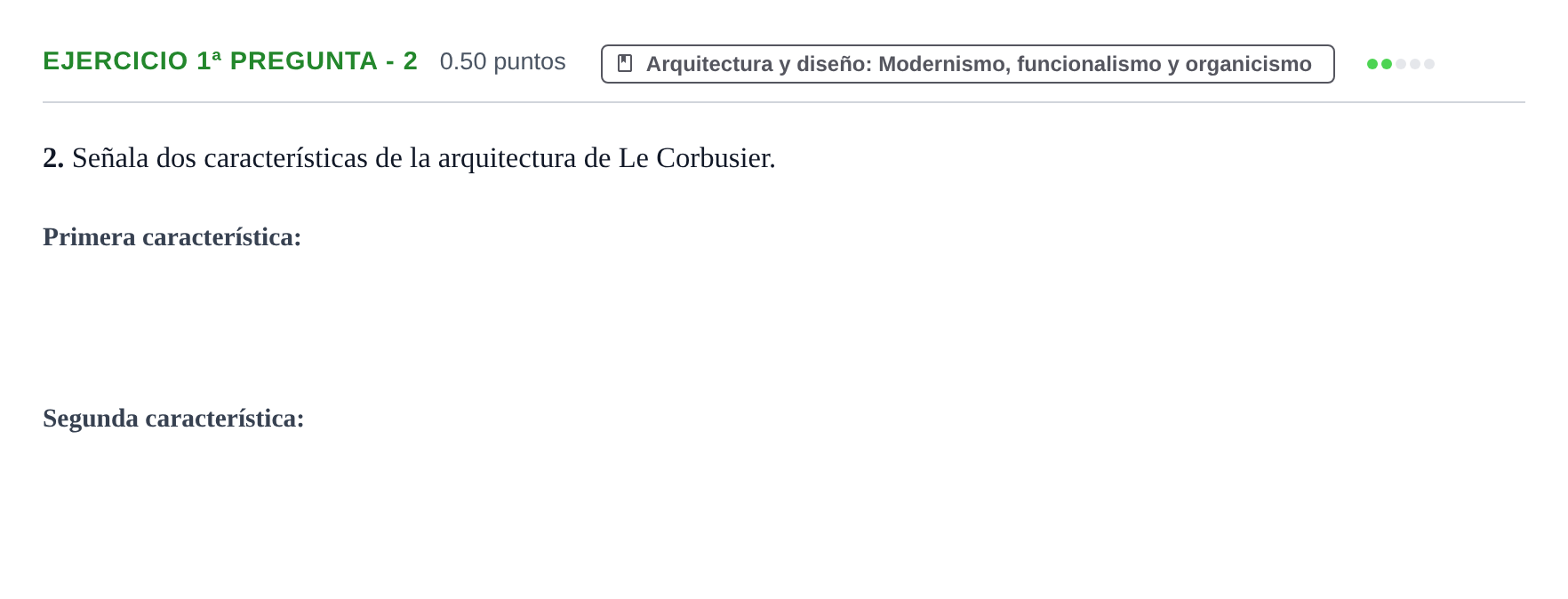 Enunciado: Ejercicio 1ª pregunta - 2 · Movimientos Culturales y Artísticos PAU Castilla-La Mancha Extraordinaria 2025