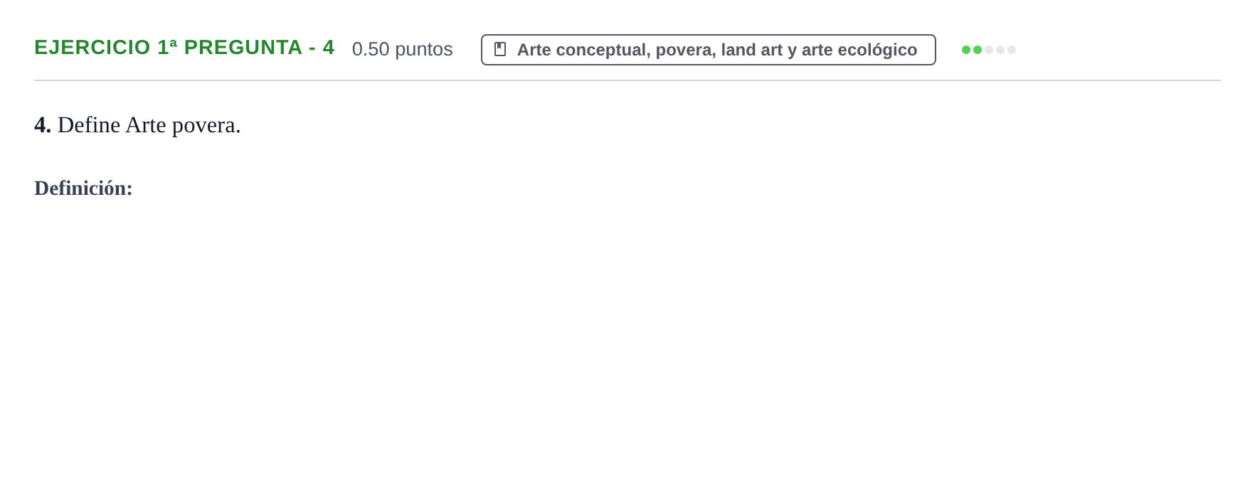 Enunciado: Ejercicio 1ª pregunta - 4 · Movimientos Culturales y Artísticos PAU Castilla-La Mancha Extraordinaria 2025
