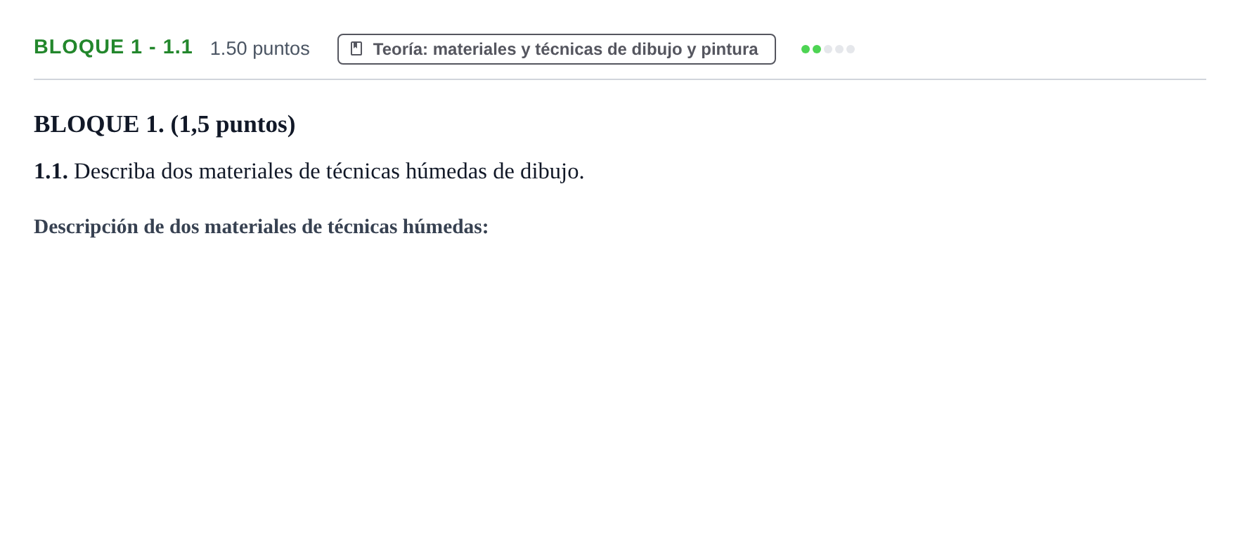 Enunciado: Bloque 1 - 1.1 · Técnicas de Expresión Gráfico-Plástica PAU Castilla-La Mancha Extraordinaria 2025