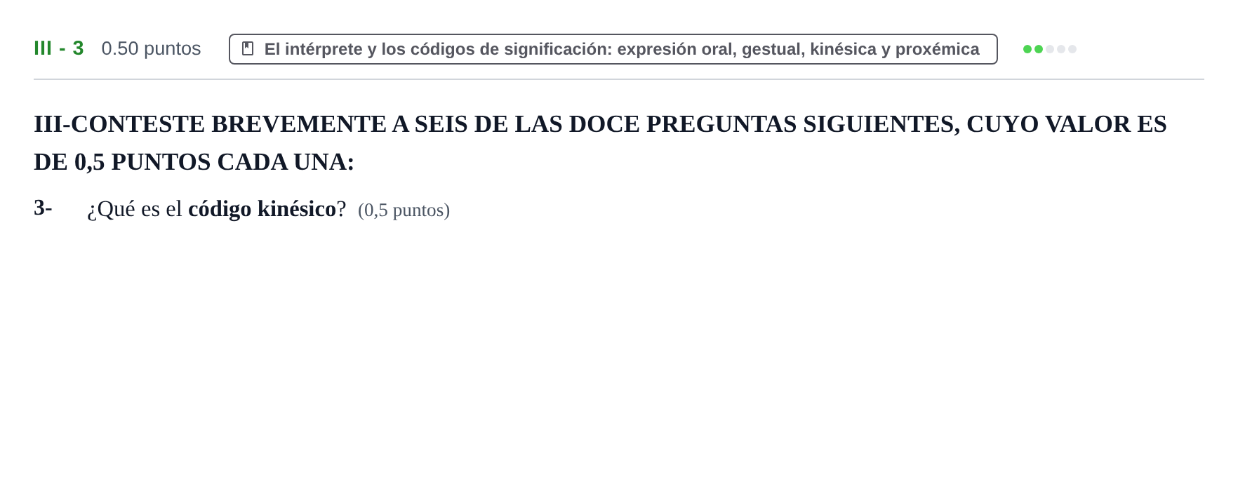 Enunciado: Ejercicio III - 3 · Artes Escénicas PAU Castilla-La Mancha Ordinaria 2024