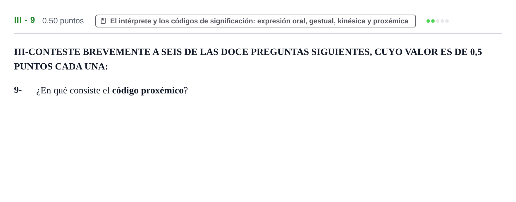 Enunciado: Ejercicio III - 9 · Artes Escénicas PAU Castilla-La Mancha Ordinaria 2024