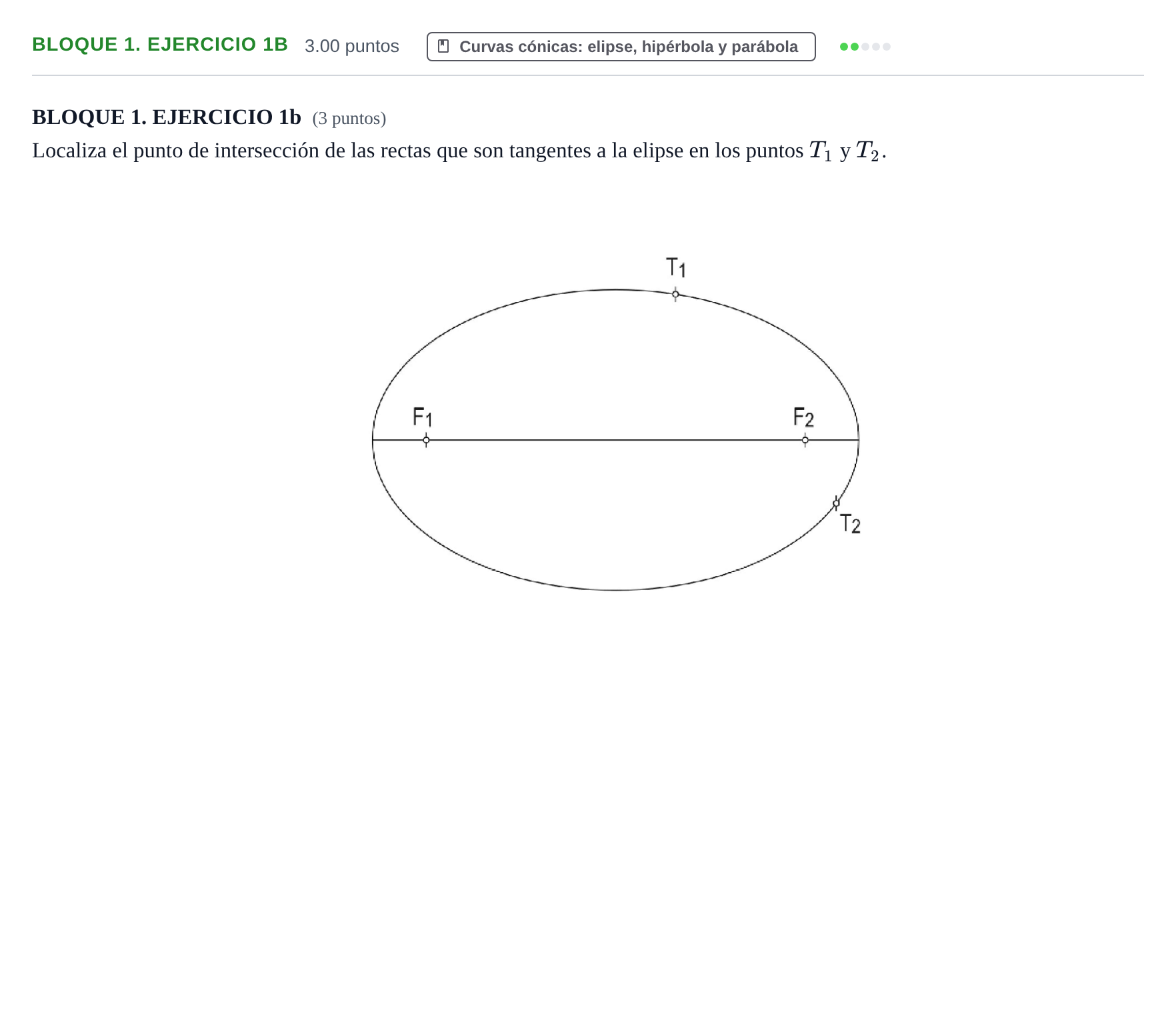 Enunciado: BLOQUE 1. EJERCICIO 1b · Dibujo técnico II PAU Castilla-La Mancha Ordinaria 2024