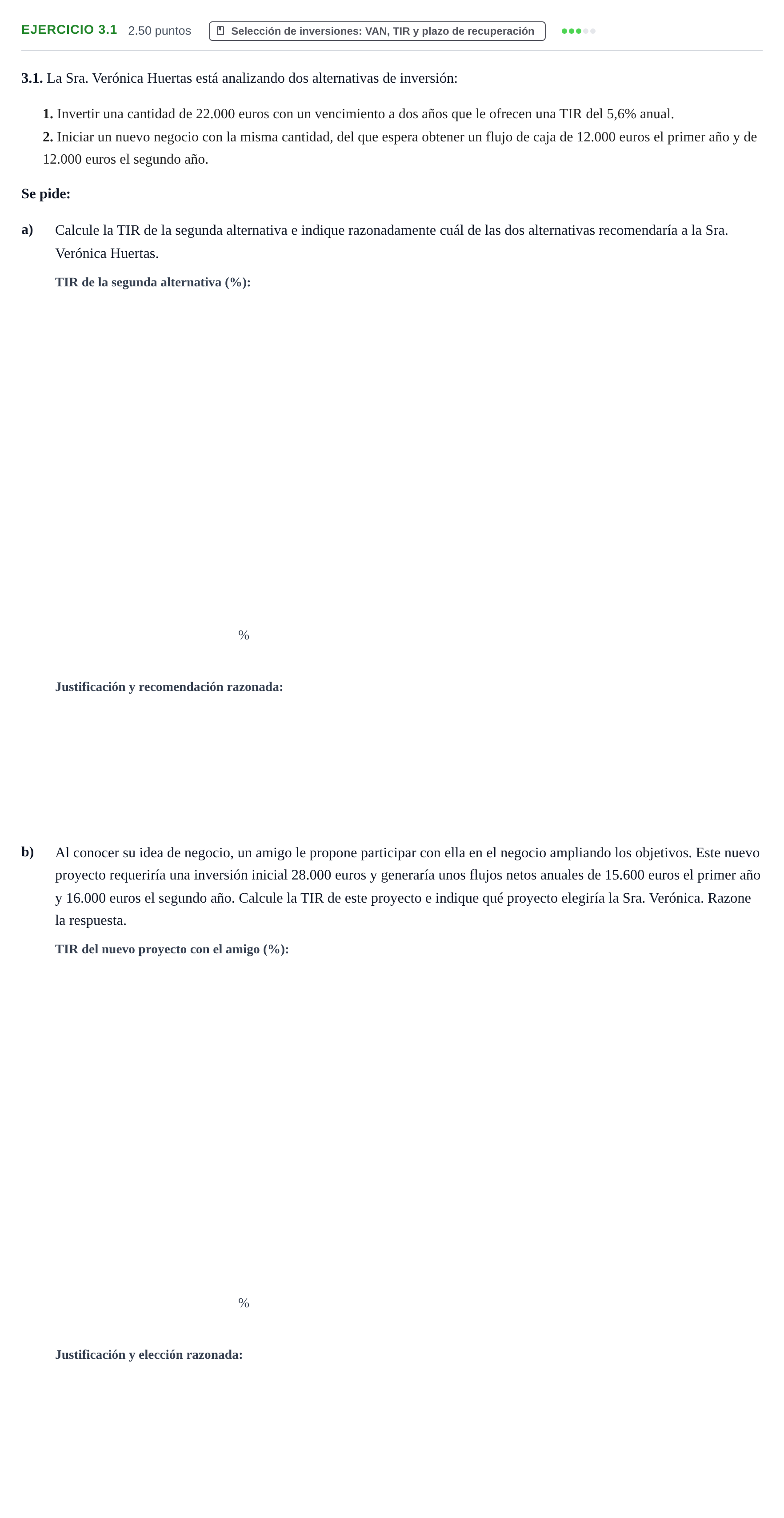 Enunciado: Ejercicio 3.1 · Empresa y Diseño de Modelos de Negocio PAU Castilla-La Mancha Extraordinaria 2024