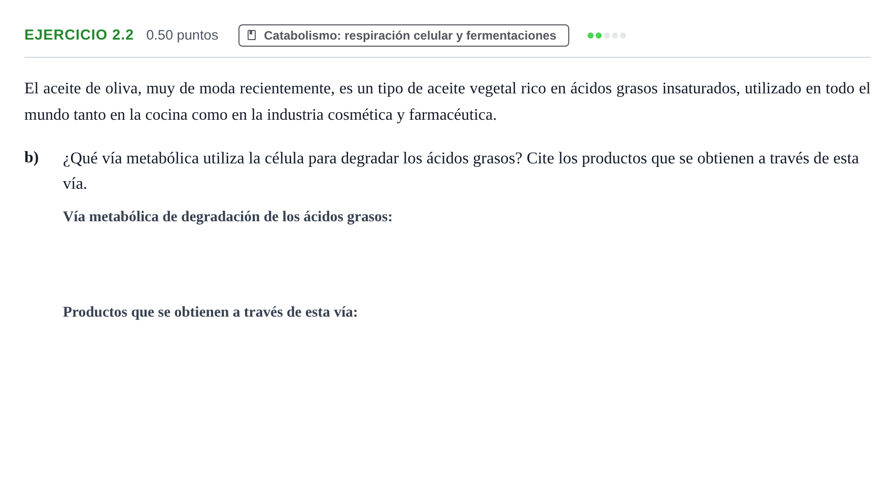 Enunciado: Ejercicio 2.2 - Catabolismo: respiración celular y fermenta… · Biología PAU Castilla-La Mancha Extraordinaria 2024