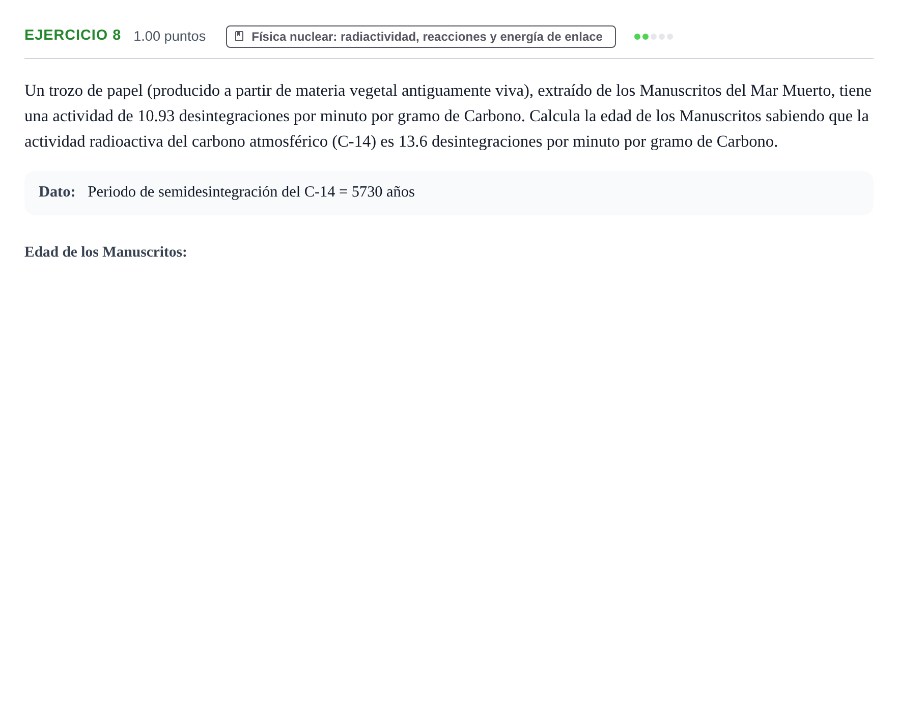 Enunciado: Problema 8 · Física PAU Castilla-La Mancha Ordinaria 2024