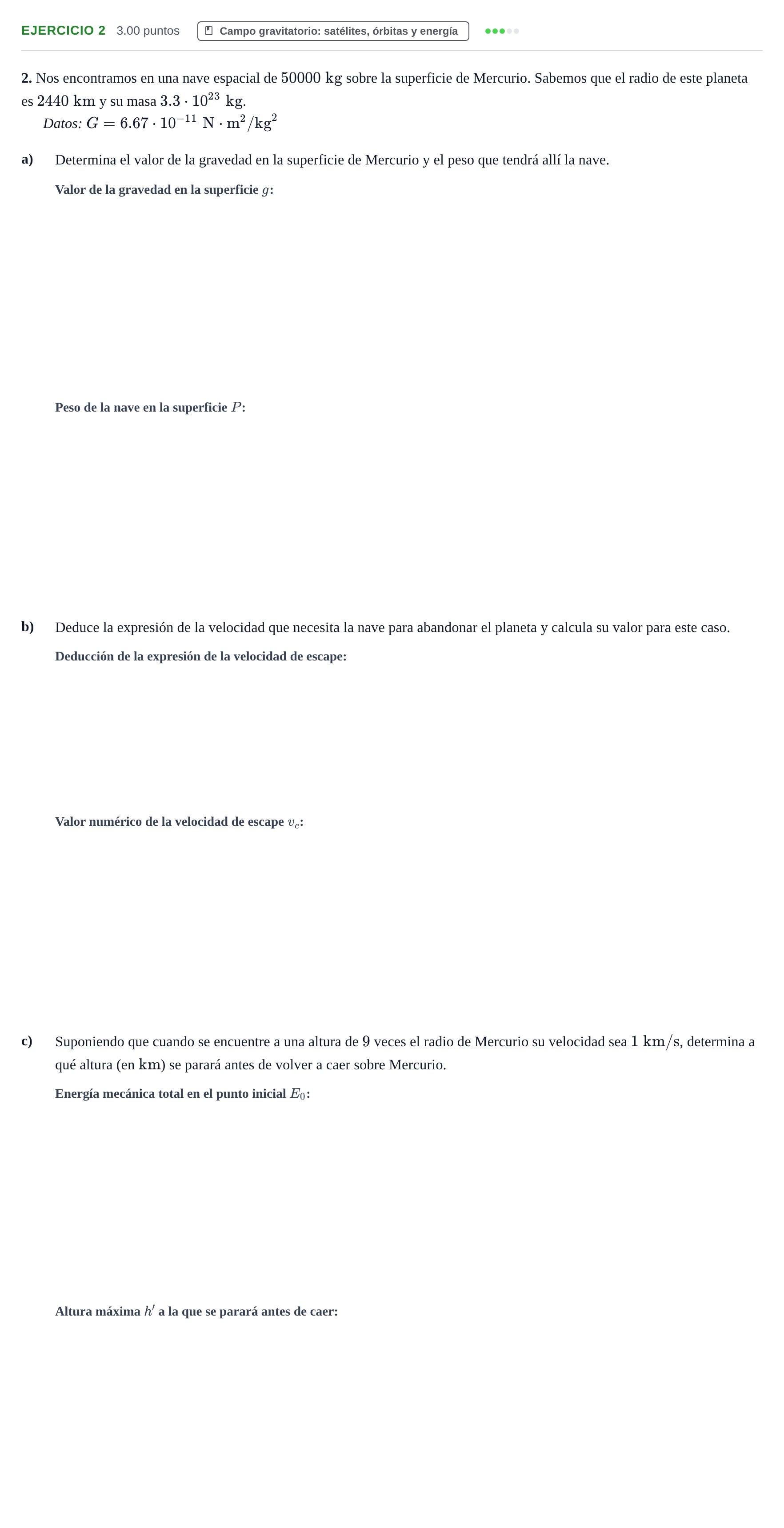 Enunciado: Problema 2 · Física PAU Castilla-La Mancha Ordinaria 2024