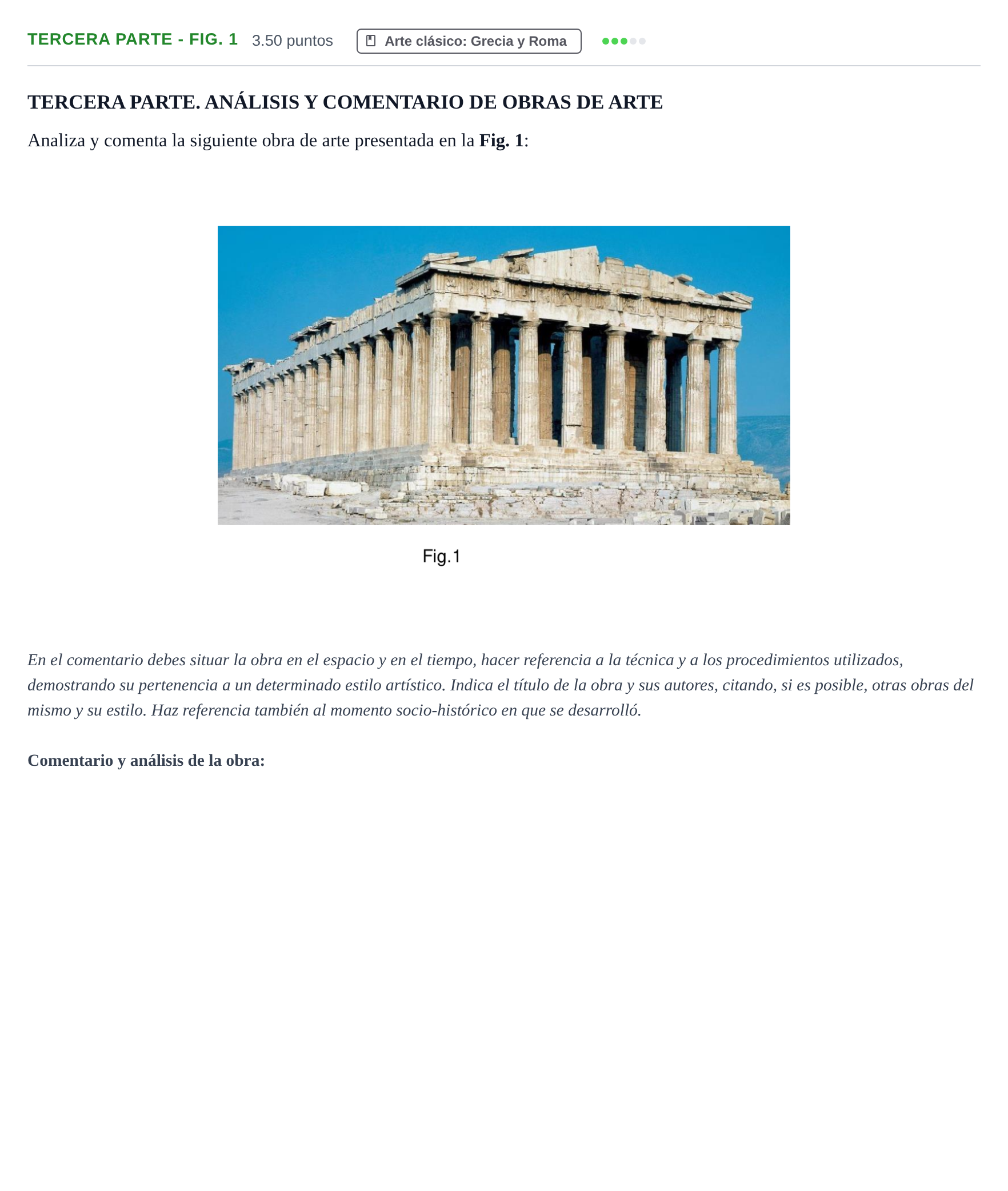 Enunciado: Ejercicio Tercera Parte - Fig. 1 · Fundamentos Artísticos PAU Castilla-La Mancha Ordinaria 2024