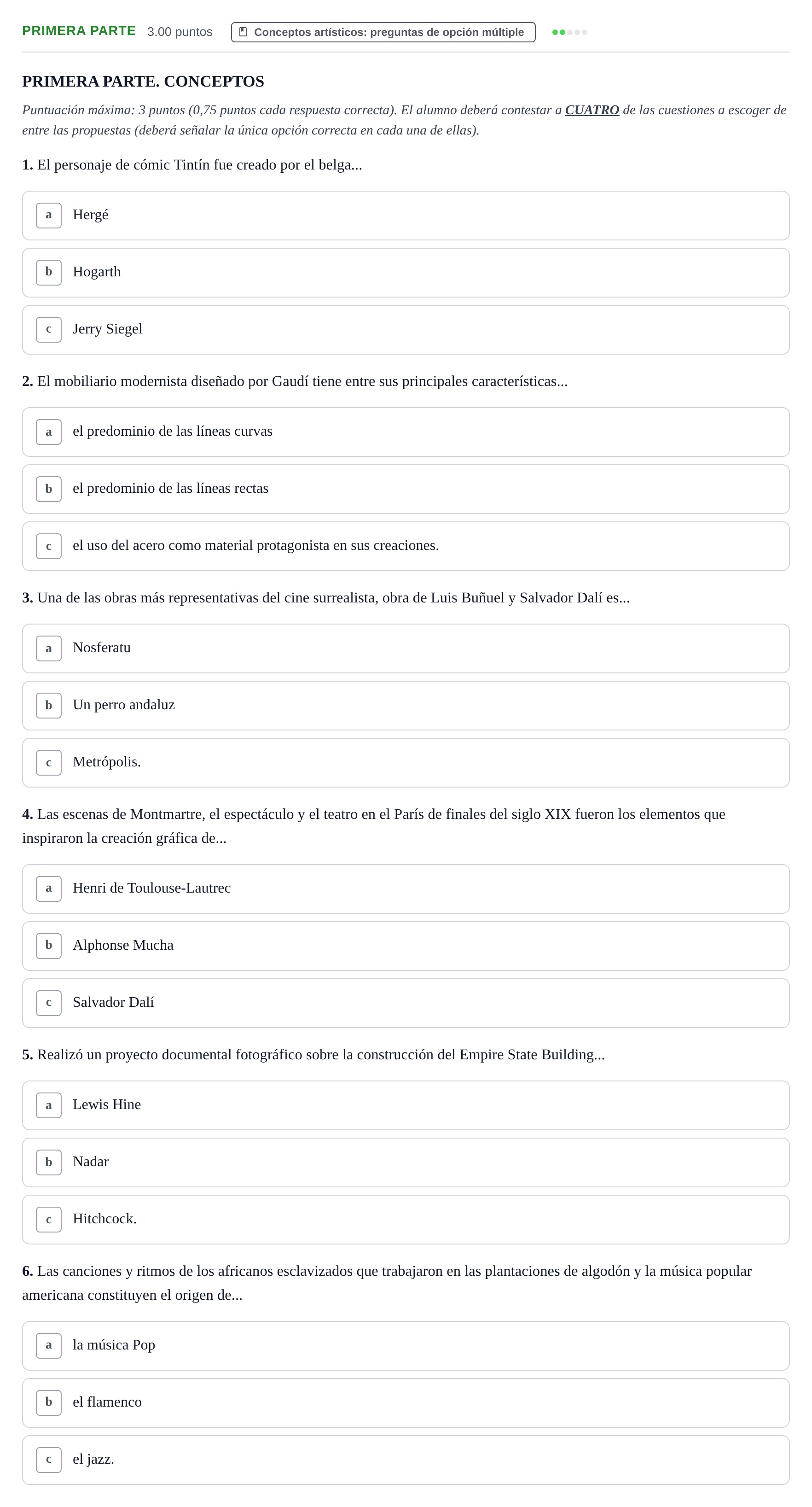 Enunciado: Ejercicio Primera Parte · Fundamentos Artísticos PAU Castilla-La Mancha Ordinaria (Fundamentos del Arte II) 2024